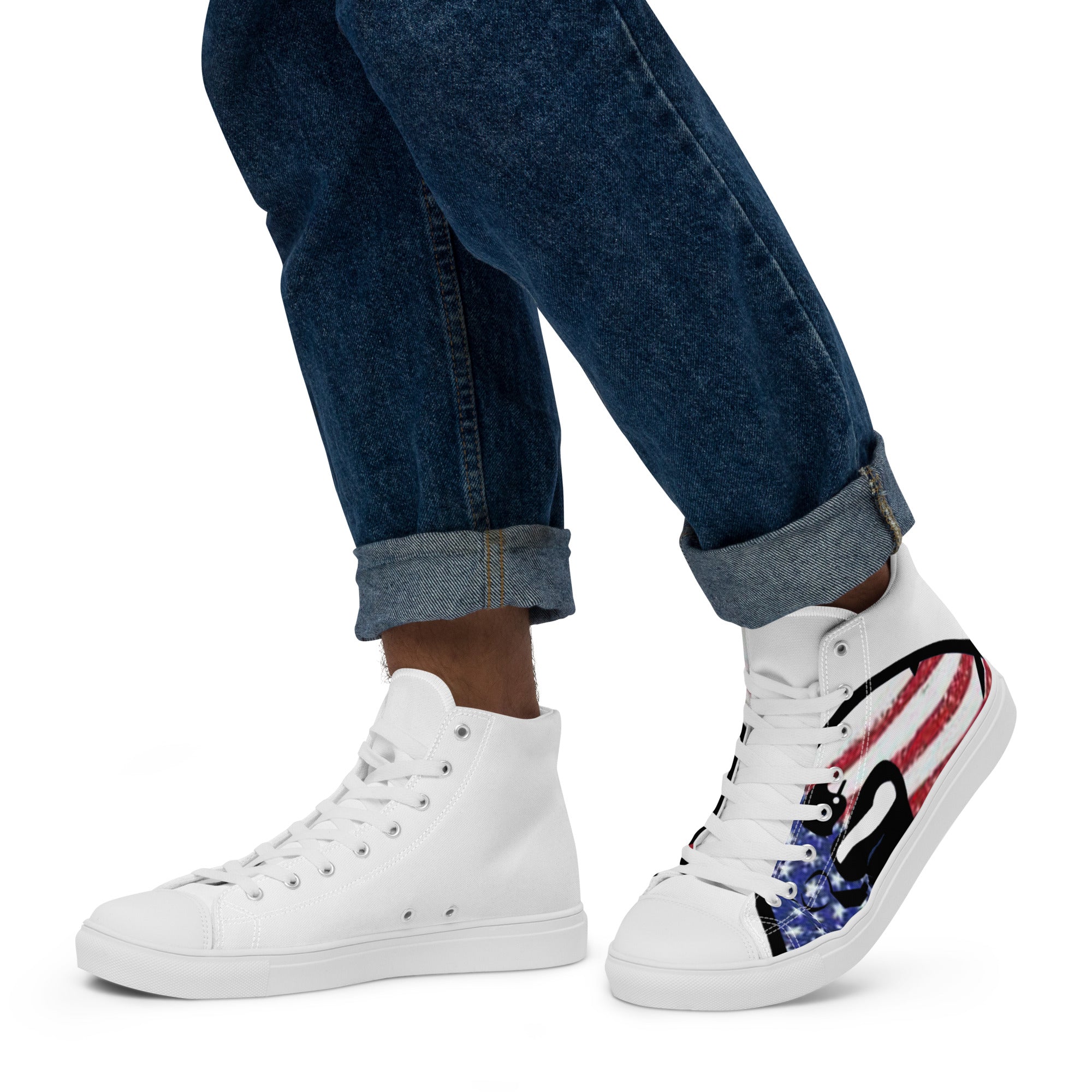 Men’s high top canvas shoes