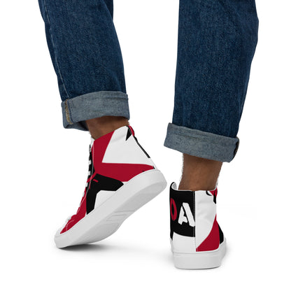 Men’s high top canvas shoes