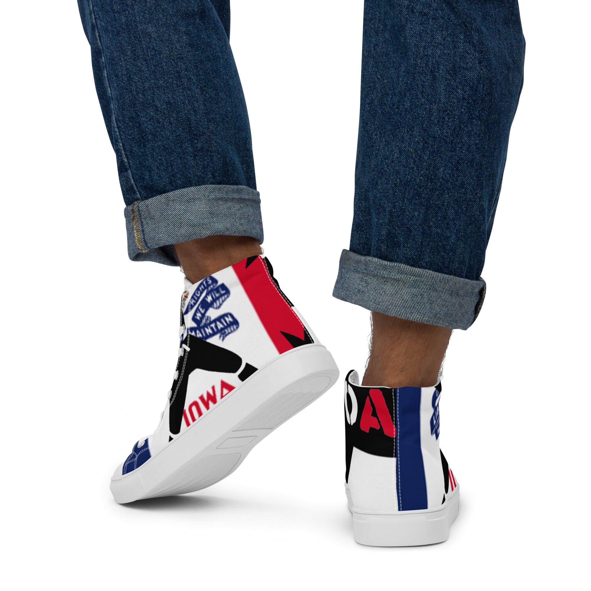 Men’s high top canvas shoes