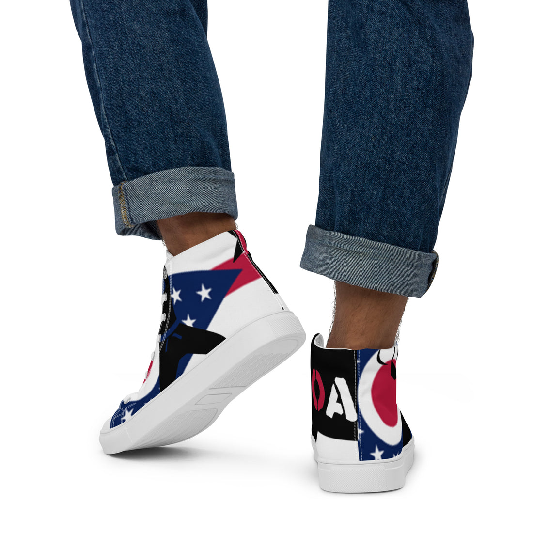Men’s high top canvas shoes