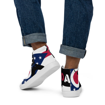 Men’s high top canvas shoes