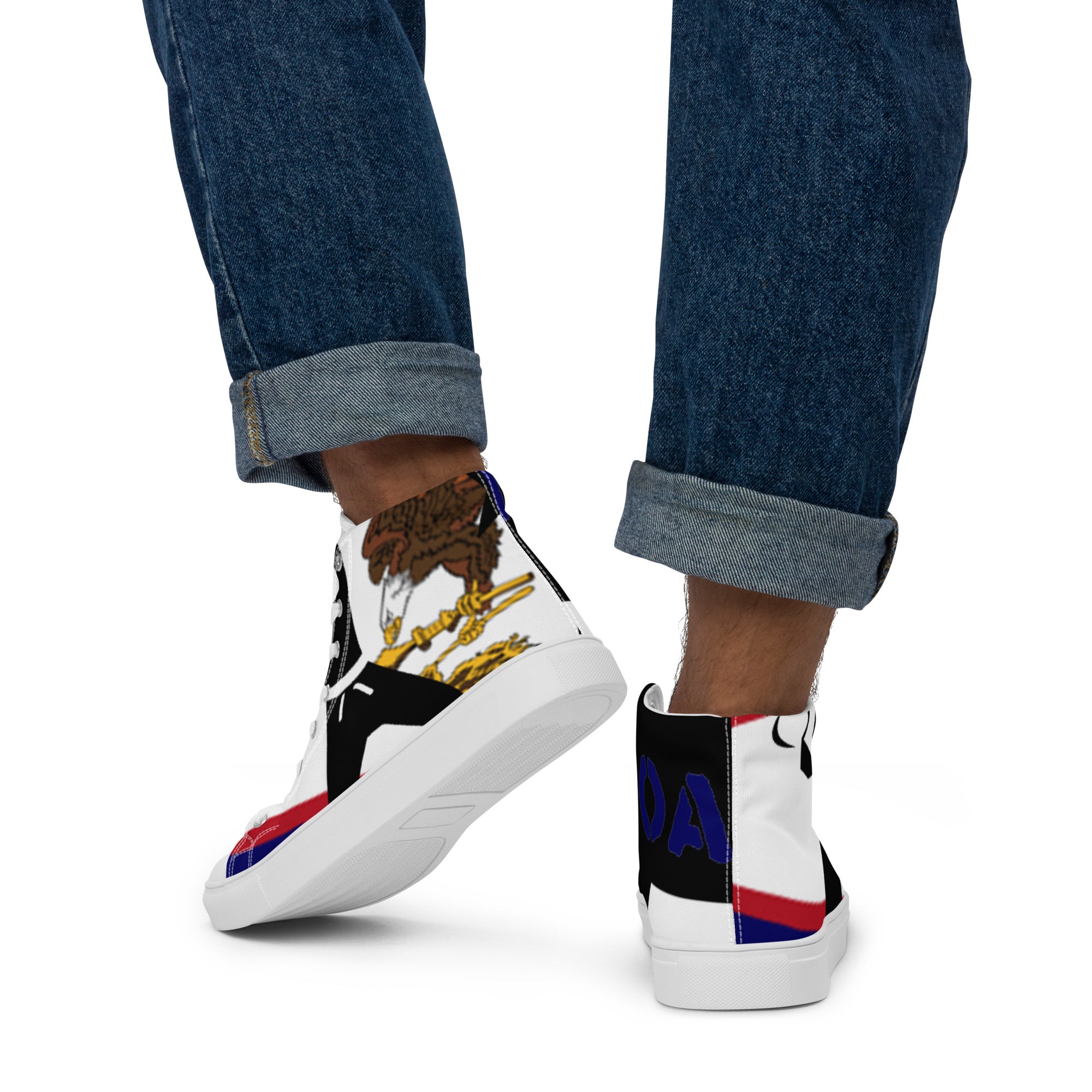 Men’s high top canvas shoes