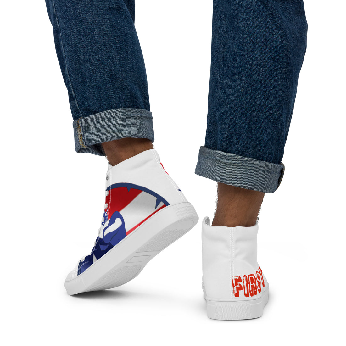 Men’s high top canvas shoes