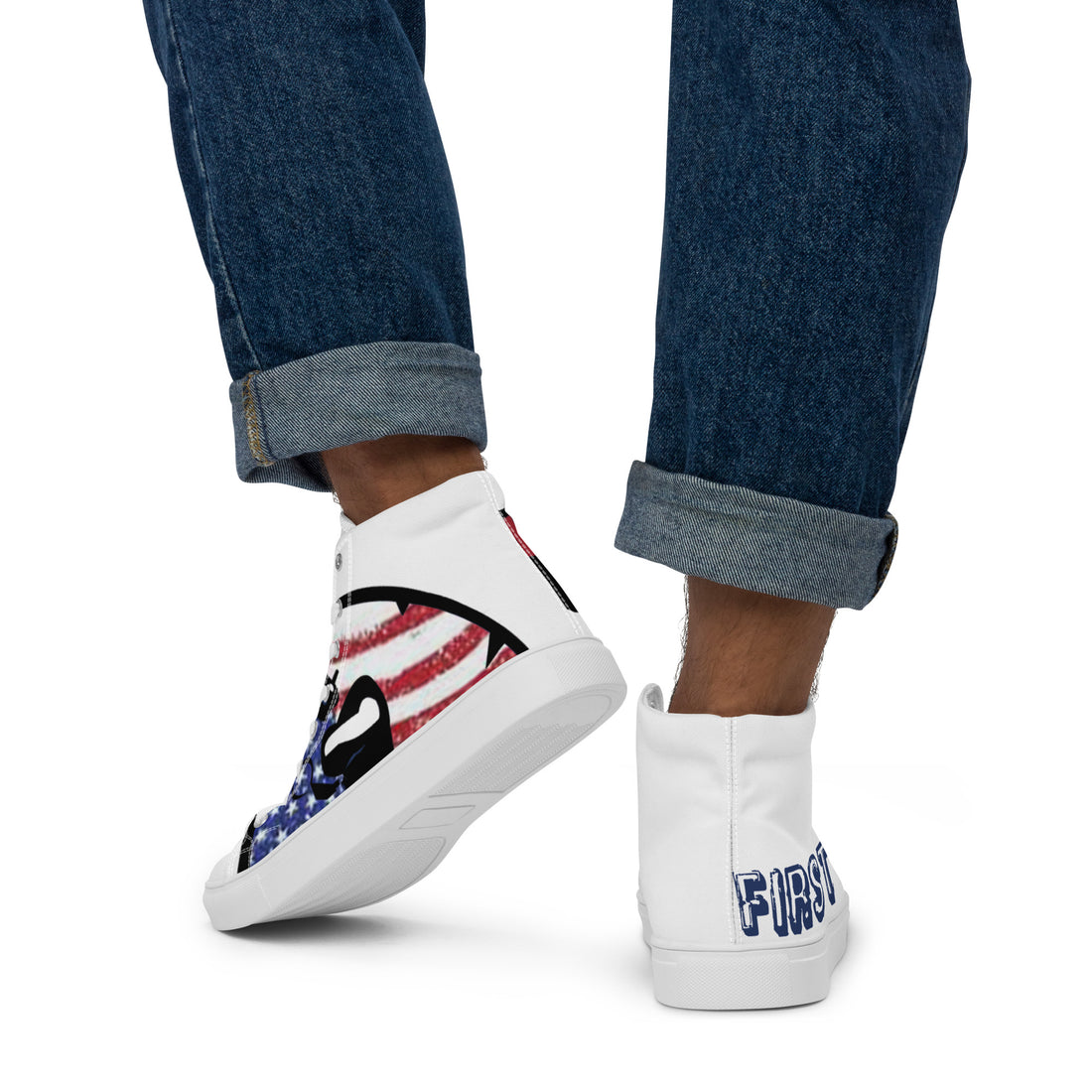 Men’s high top canvas shoes