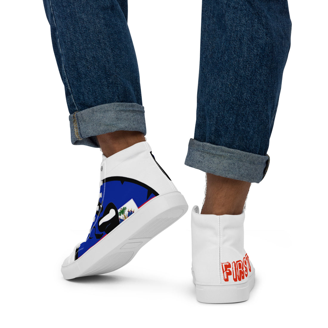 Men’s high top canvas shoes