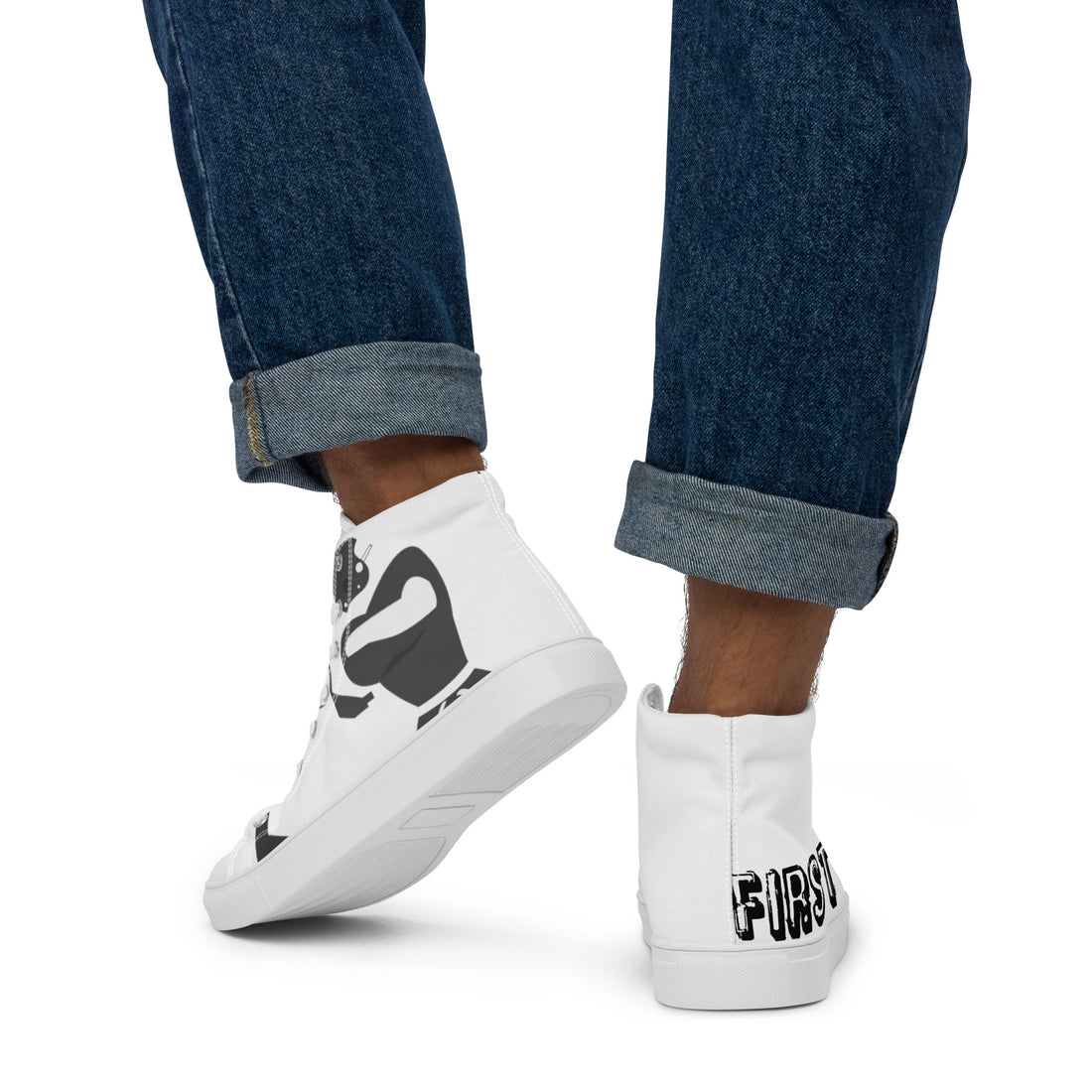 Men’s high top canvas shoes