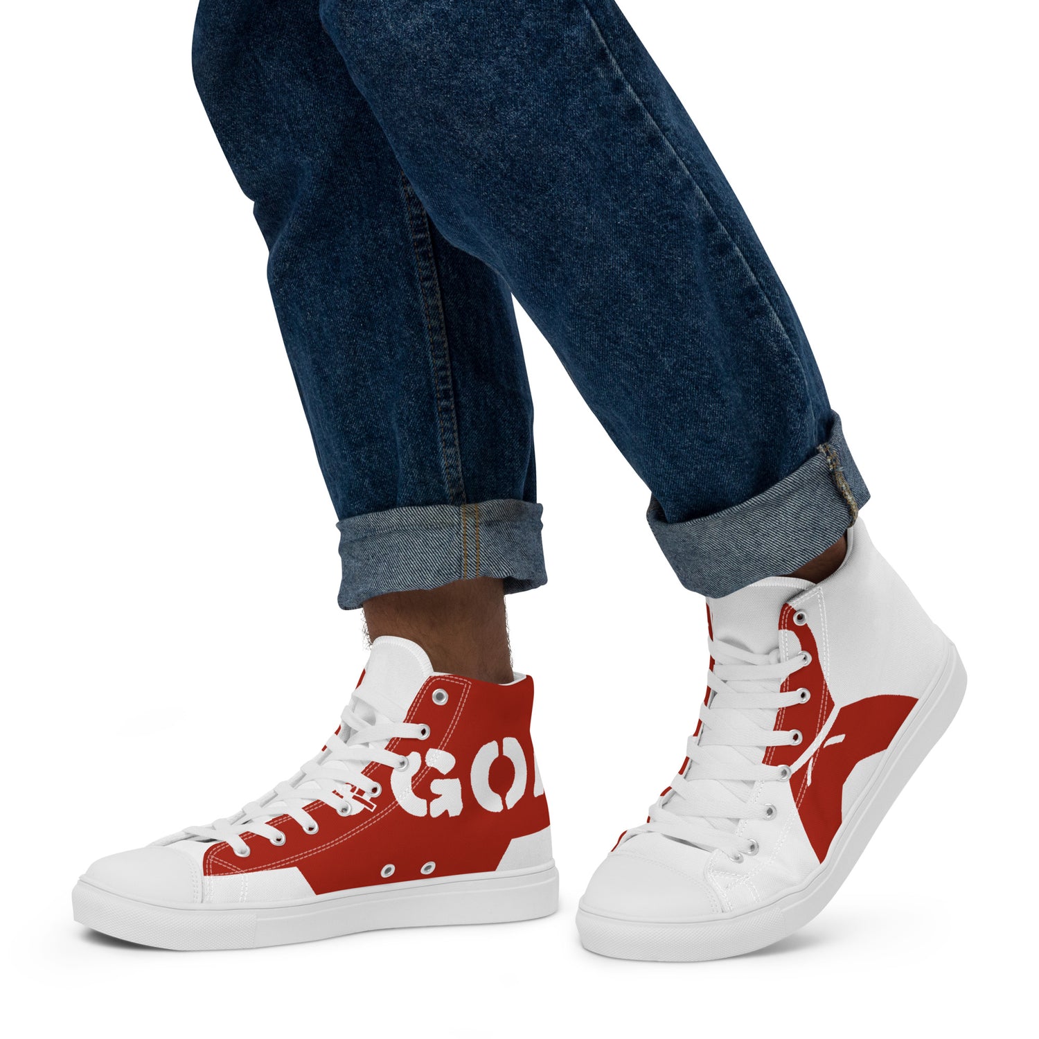 Men’s high top canvas shoes