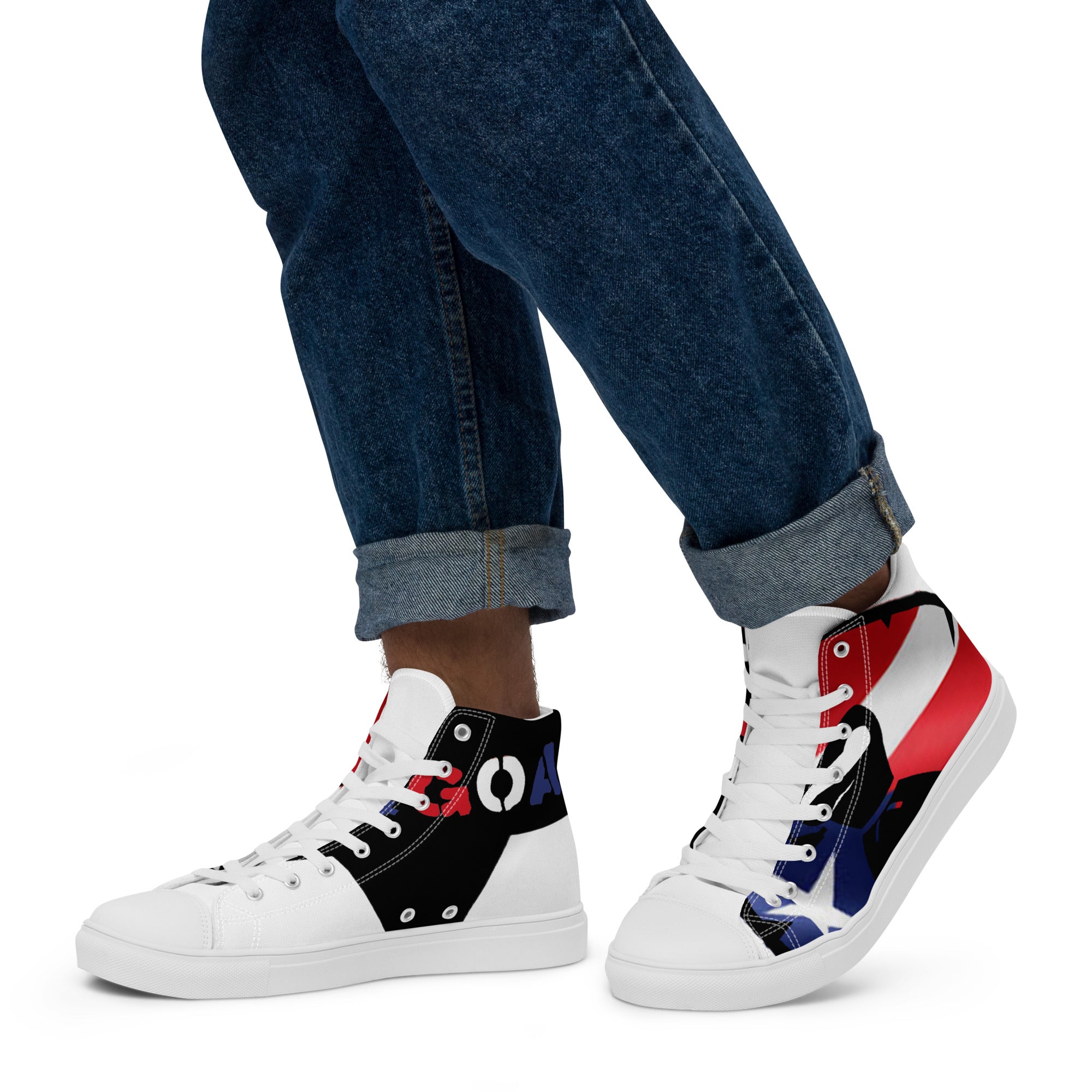 Men’s high top canvas shoes