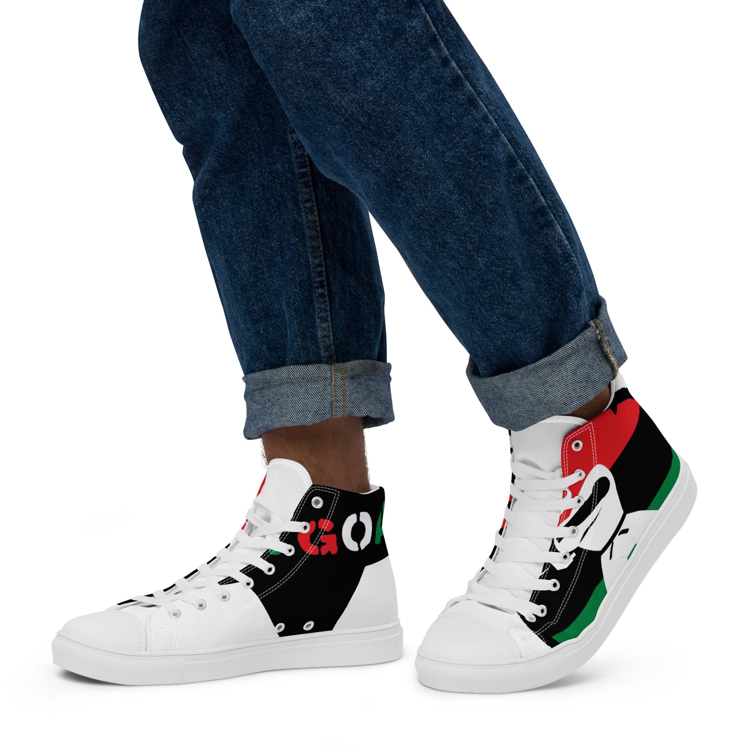 Men’s high top canvas shoes