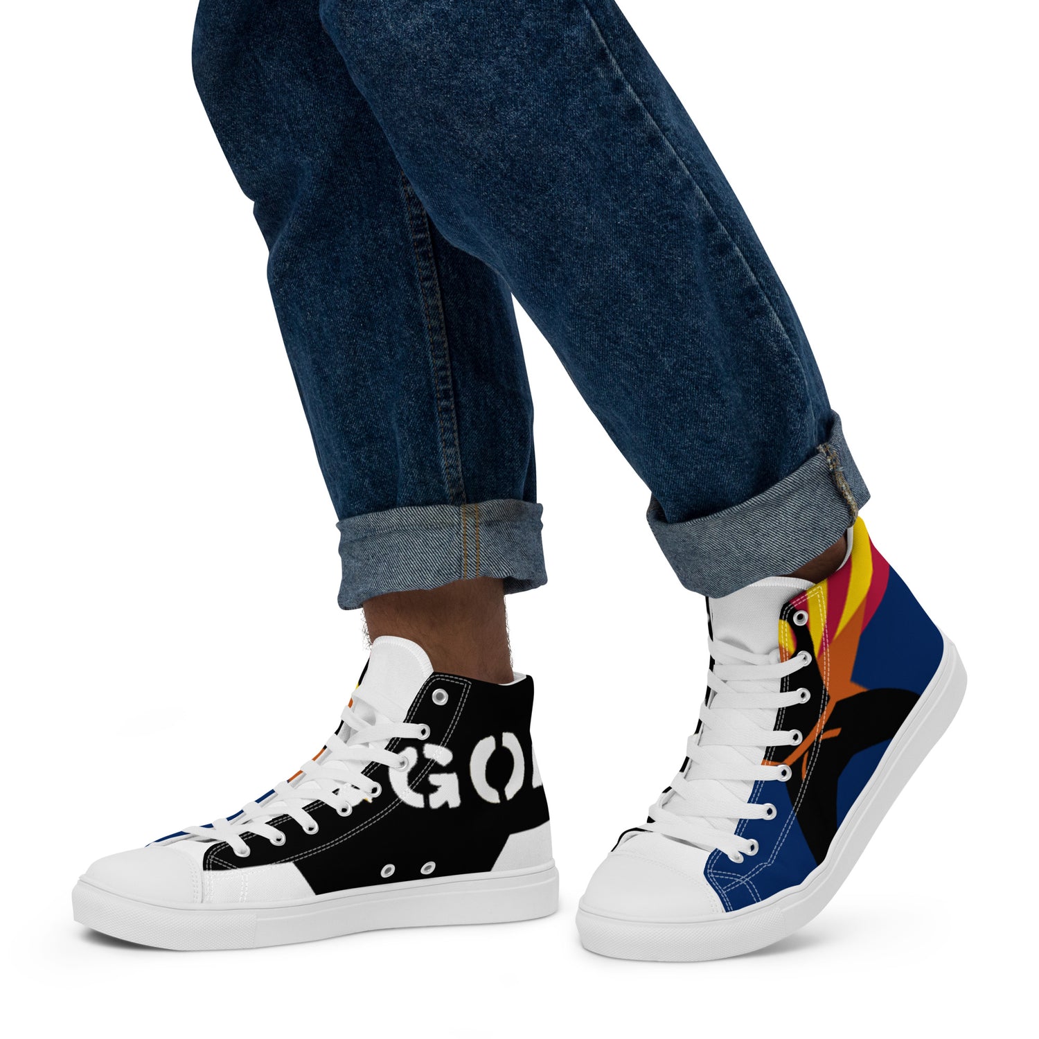 Men’s high top canvas shoes