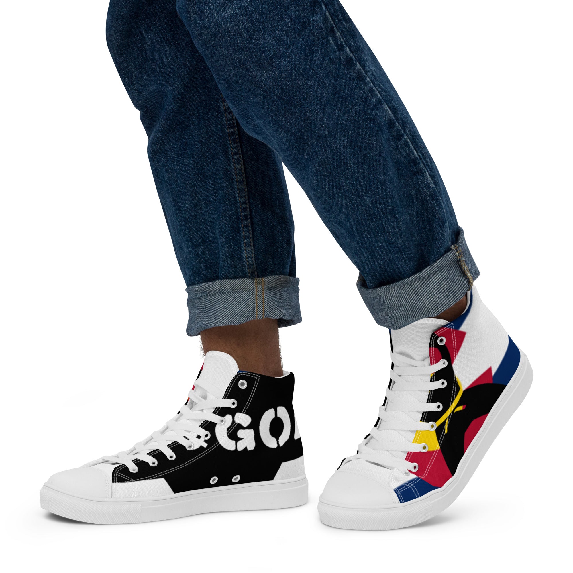 Men’s high top canvas shoes