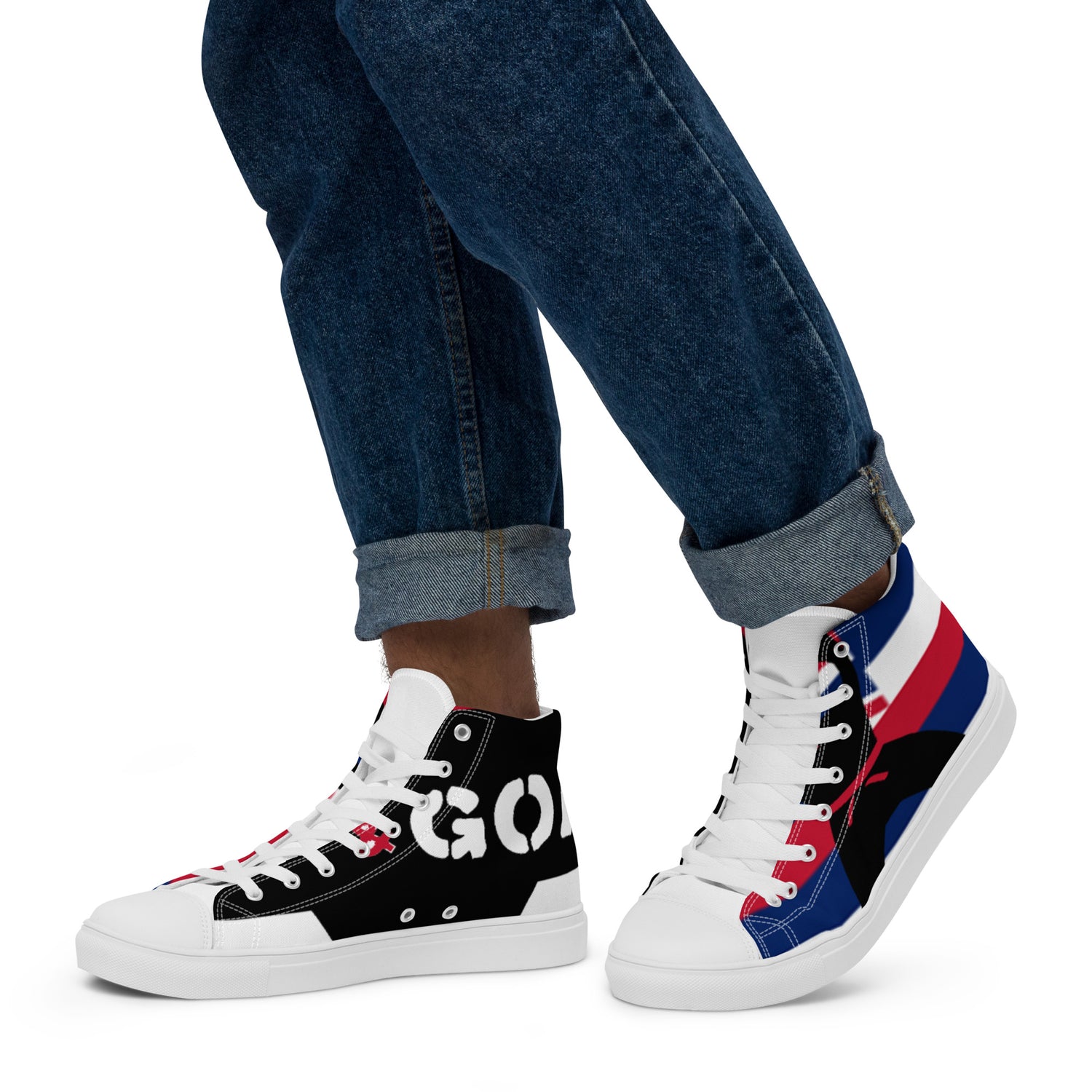 Men’s high top canvas shoes