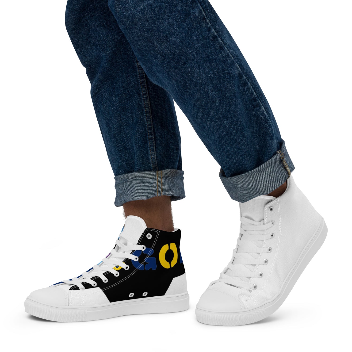 Men’s high top canvas shoes