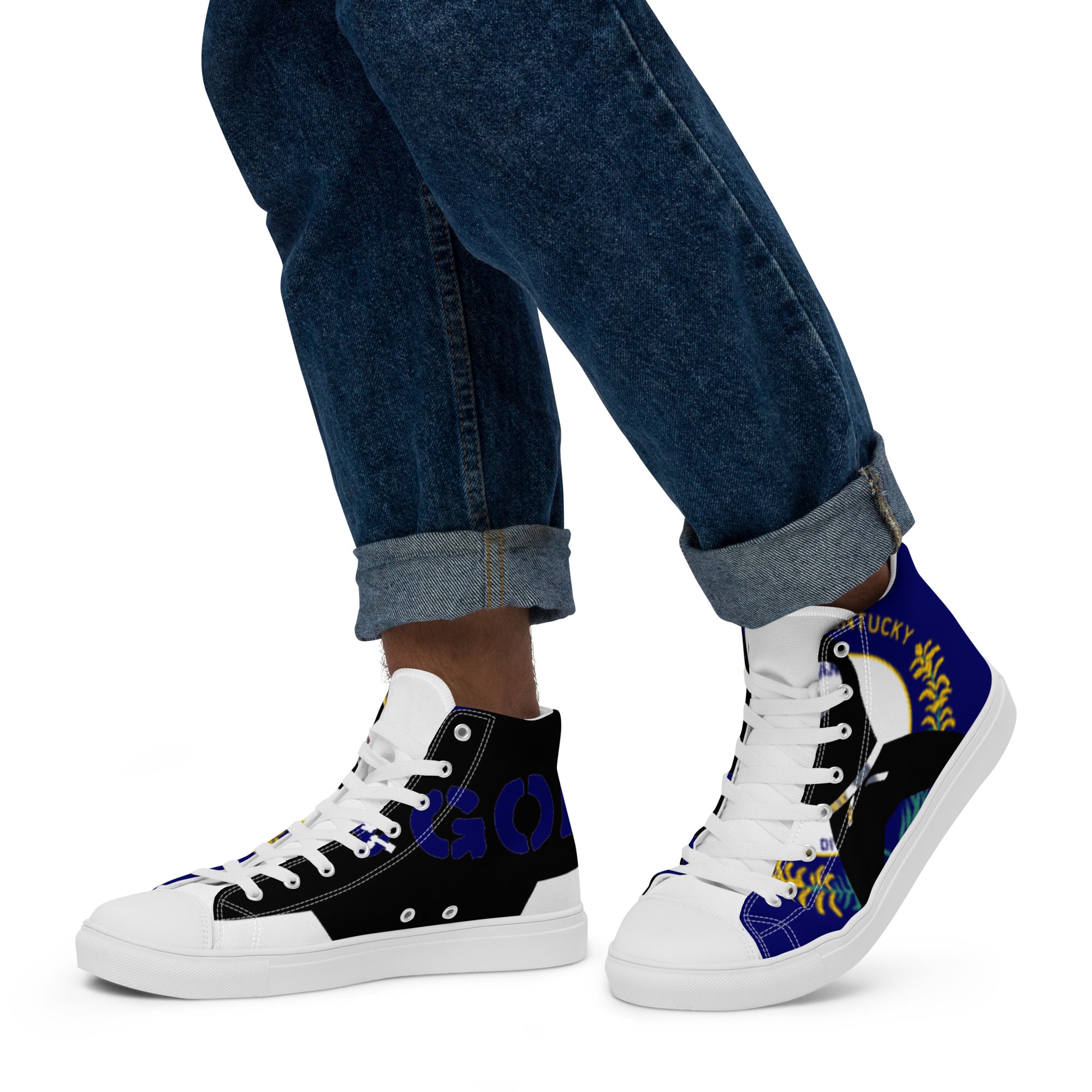 Men’s high top canvas shoes