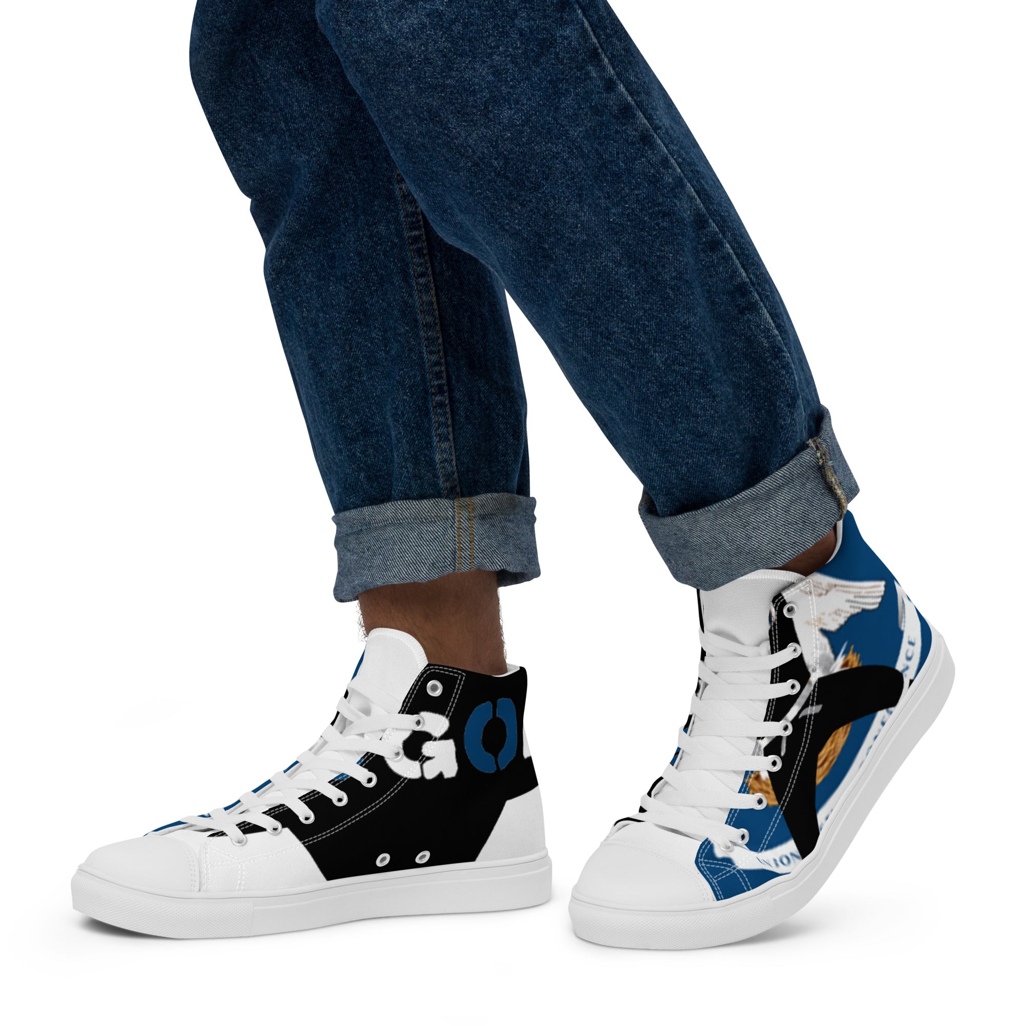 Men’s high top canvas shoes