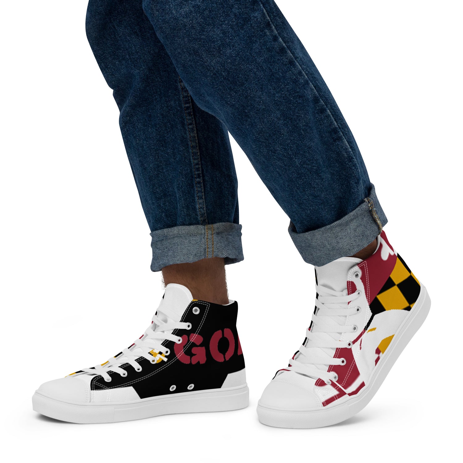 Men’s high top canvas shoes