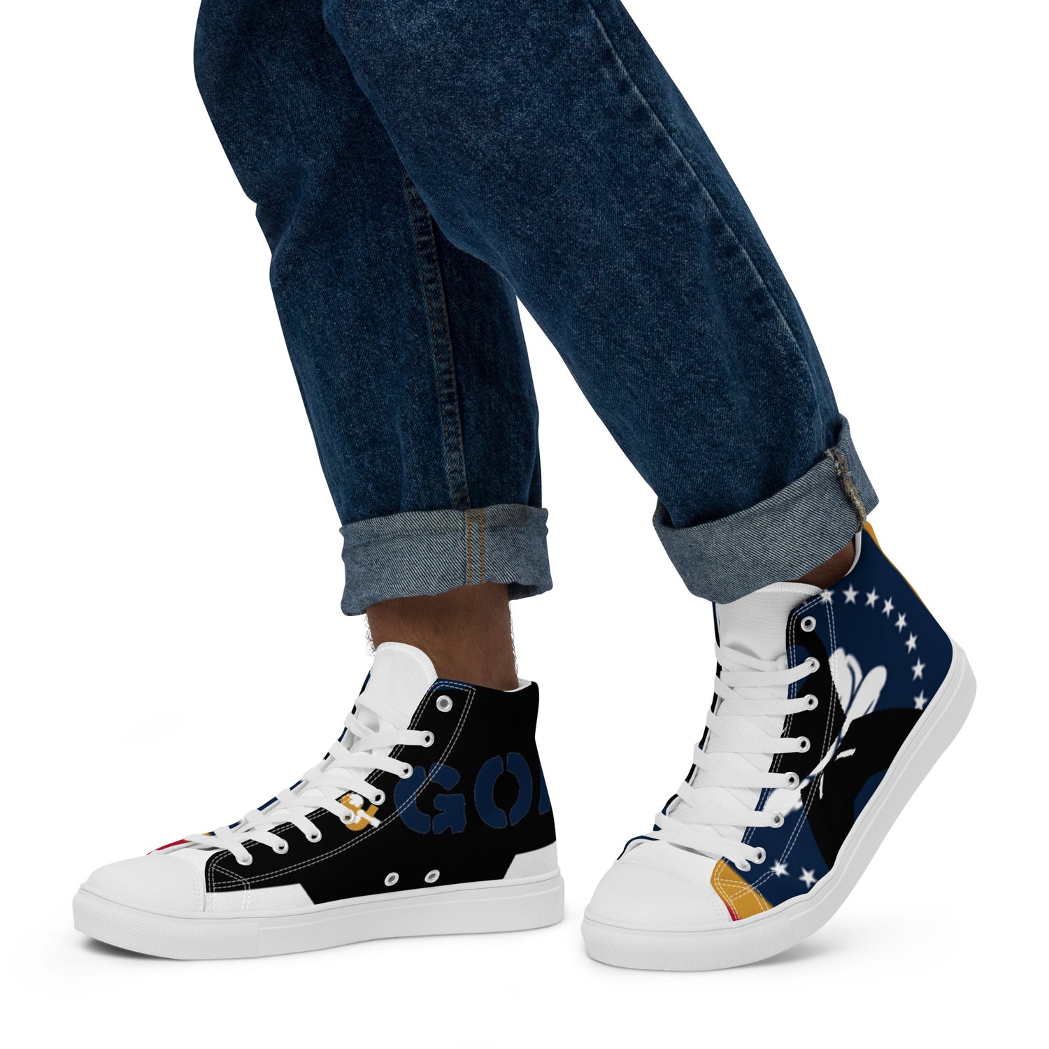 Men’s high top canvas shoes