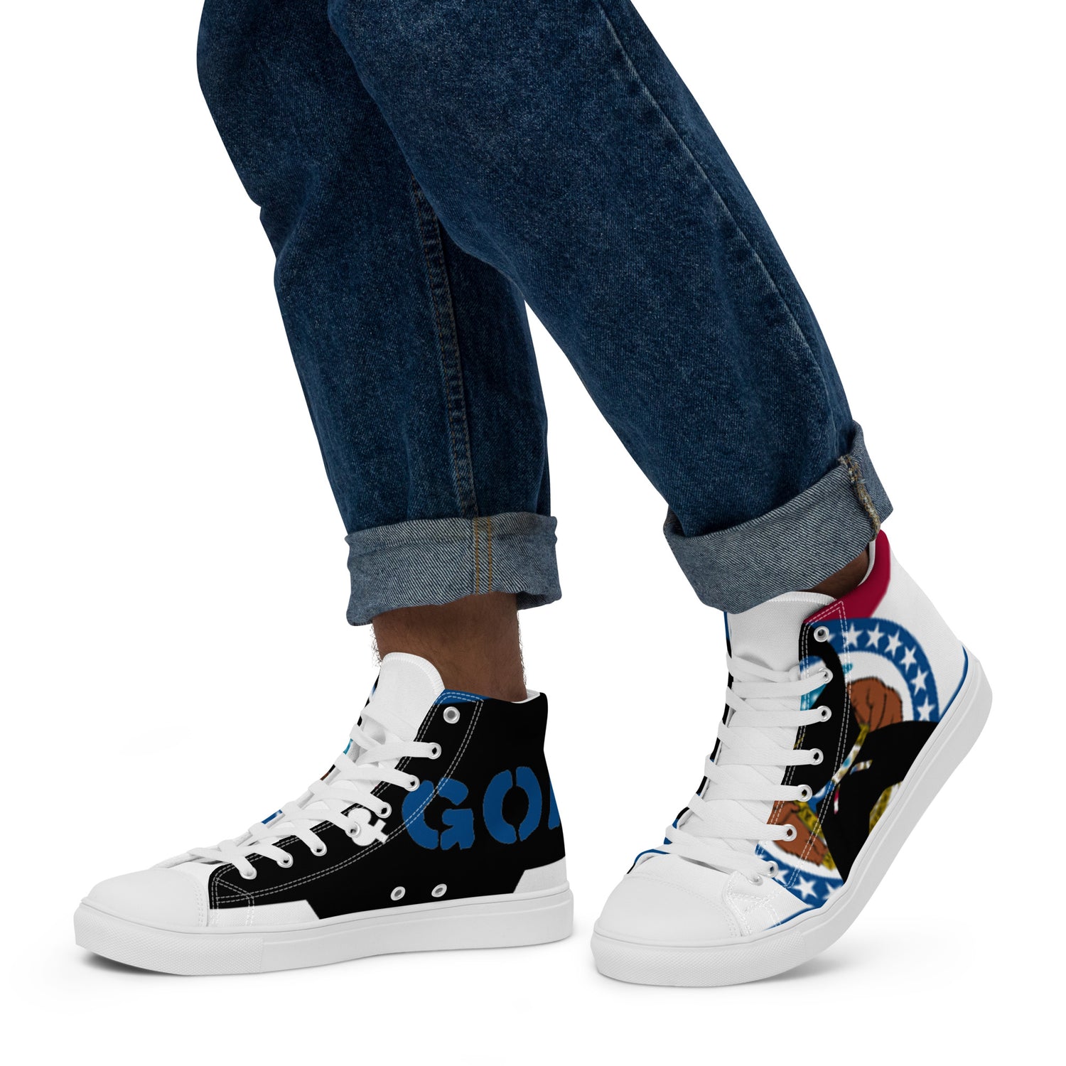 Men’s high top canvas shoes