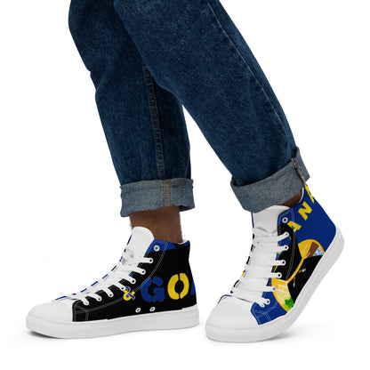 Men’s high top canvas shoes