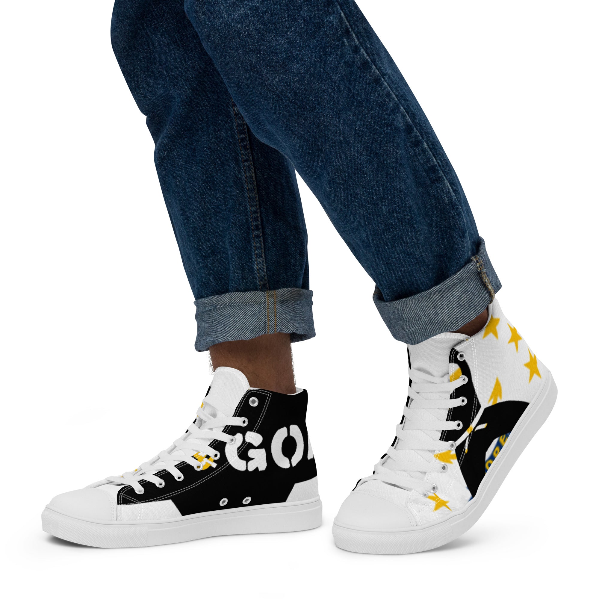 Men’s high top canvas shoes