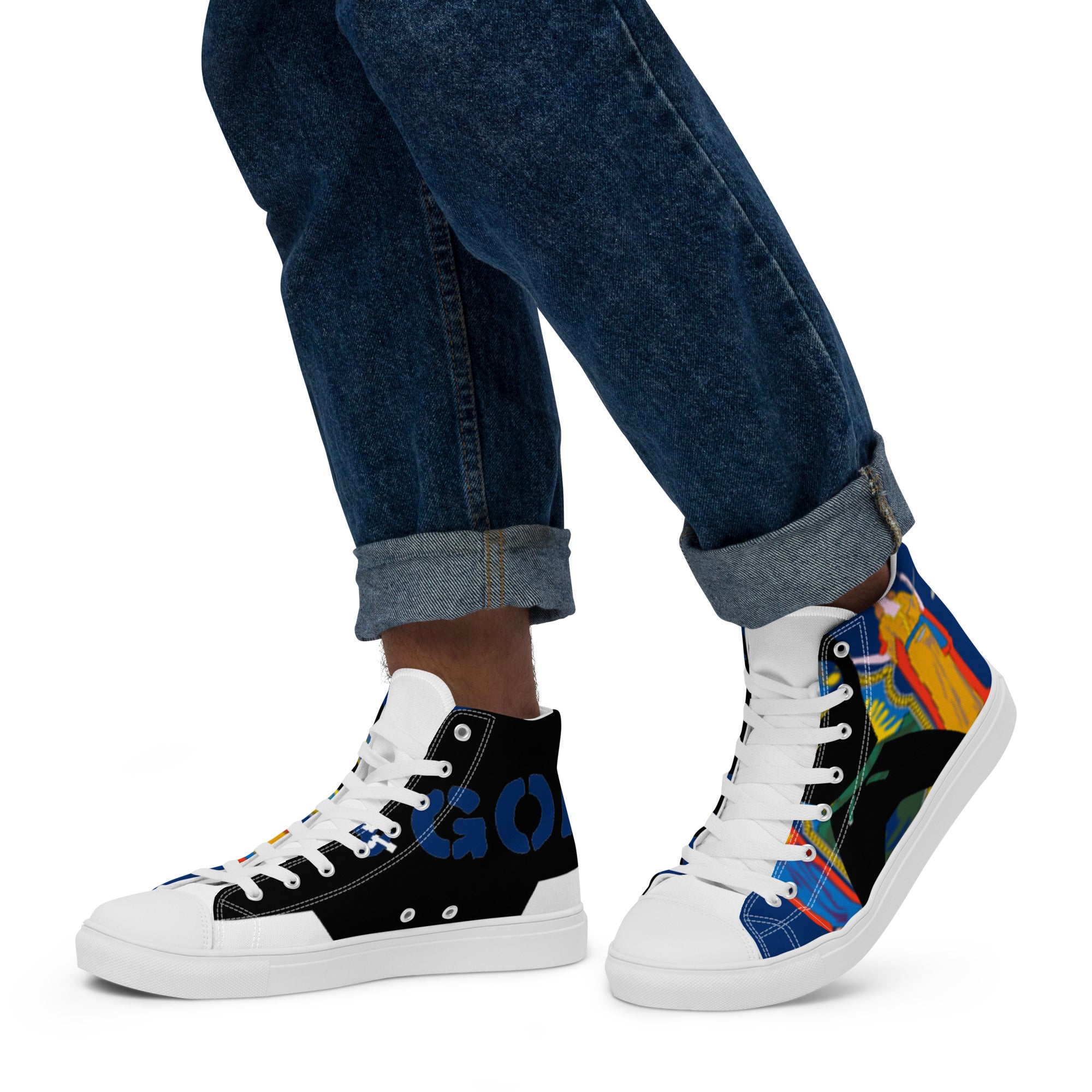 Men’s high top canvas shoes