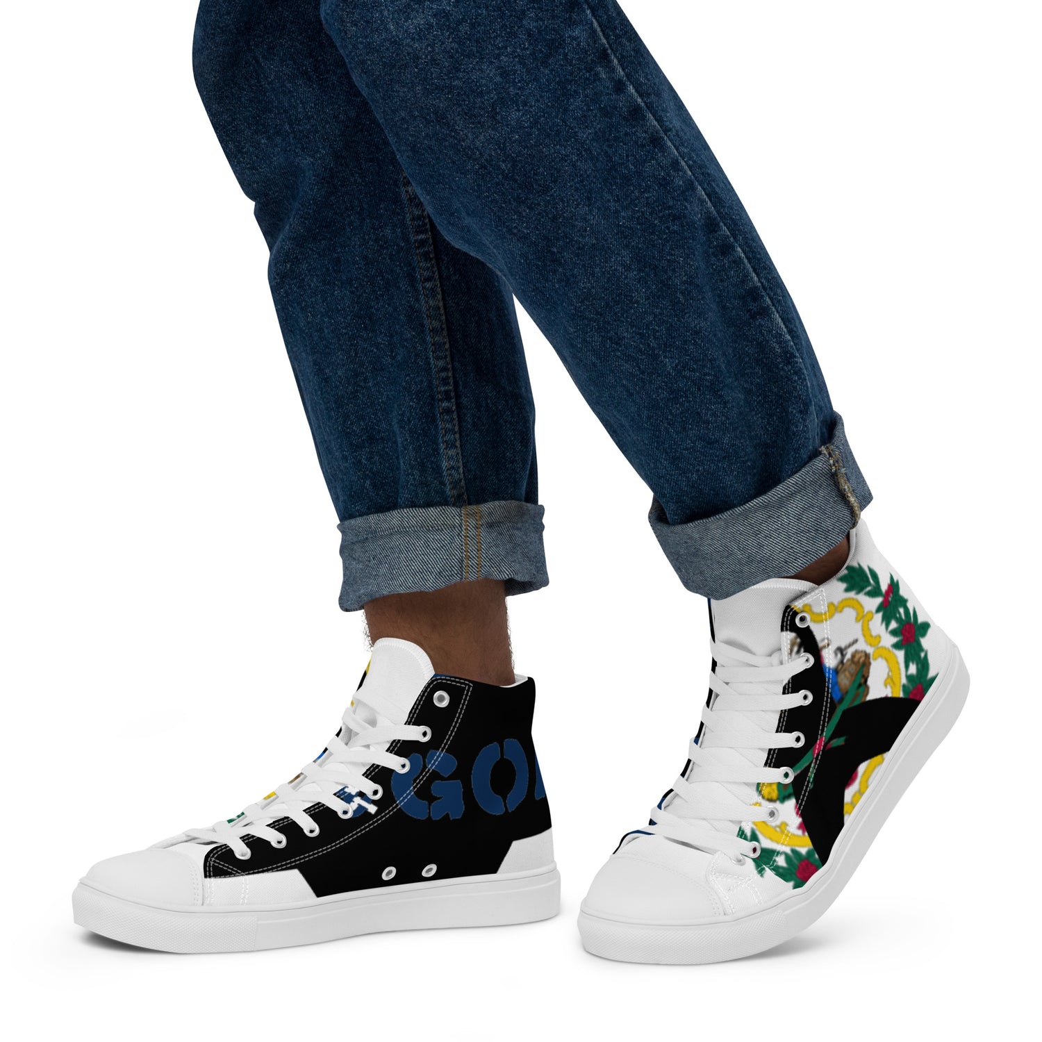 Men’s high top canvas shoes