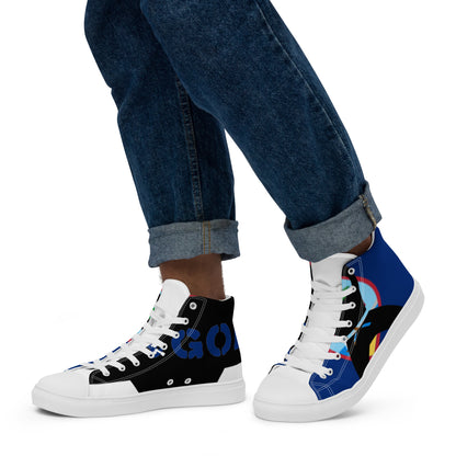 Men’s high top canvas shoes