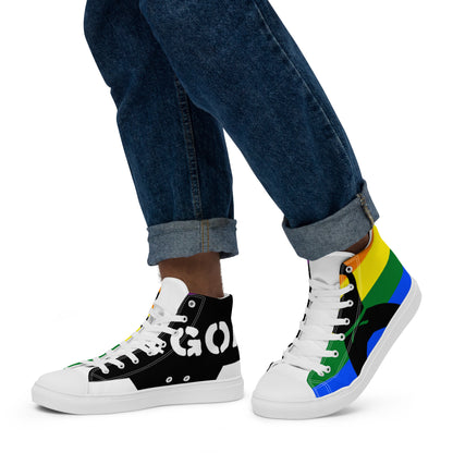 Men’s high top canvas shoes