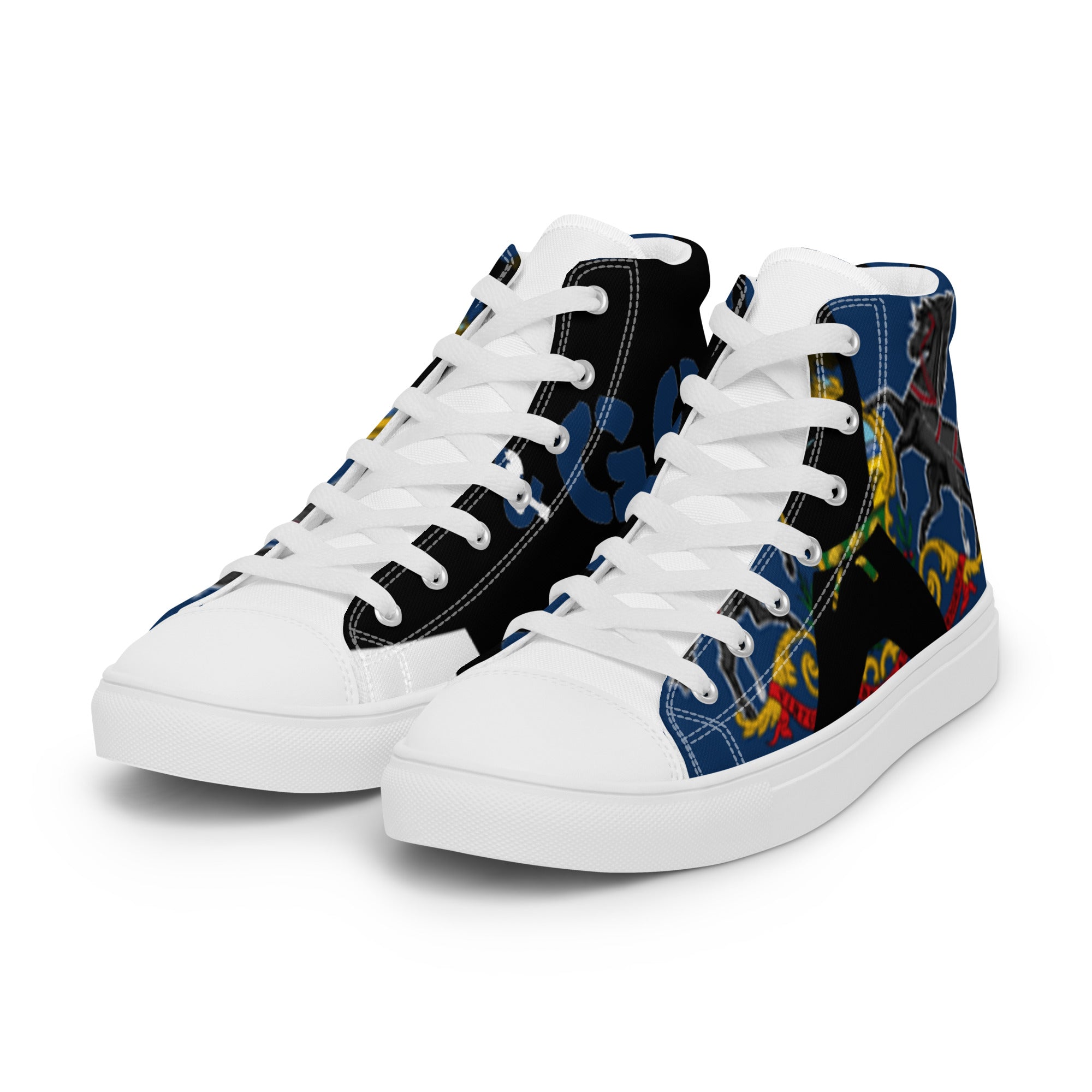 Men’s high top canvas shoes