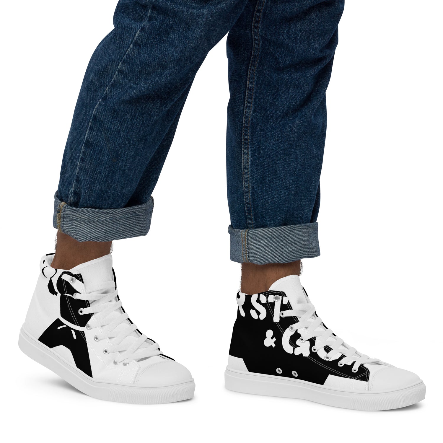 Men’s high top canvas shoes