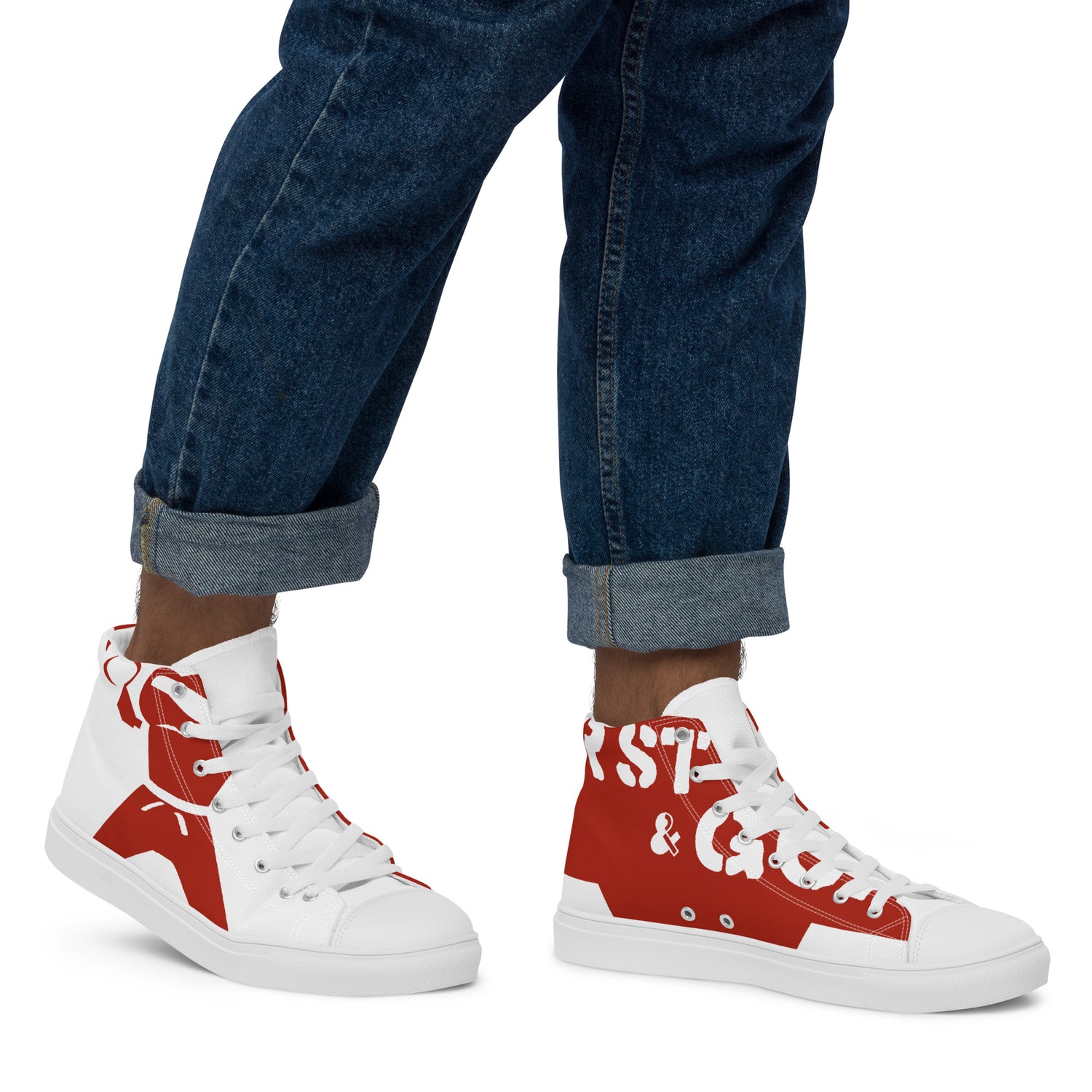 Men’s high top canvas shoes