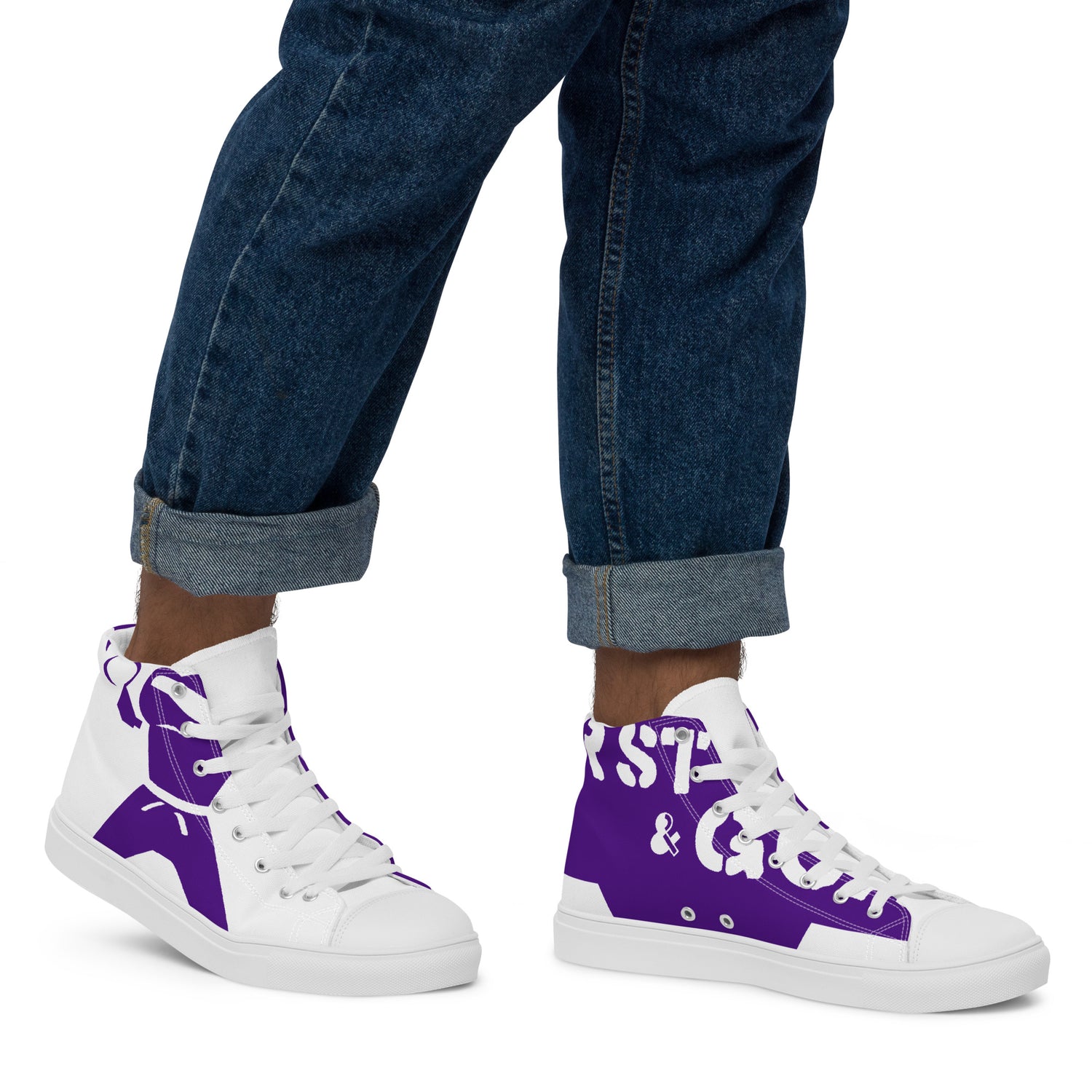 Men’s high top canvas shoes