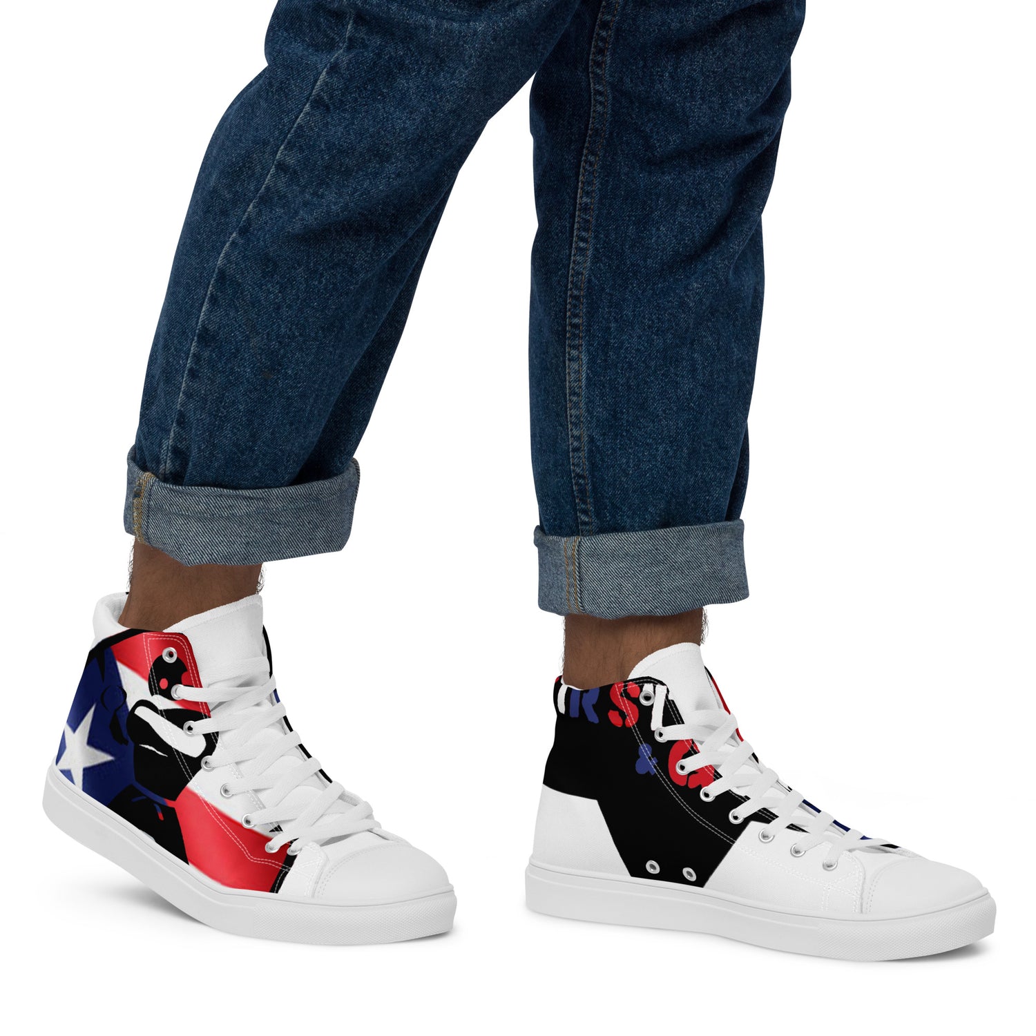 Men’s high top canvas shoes