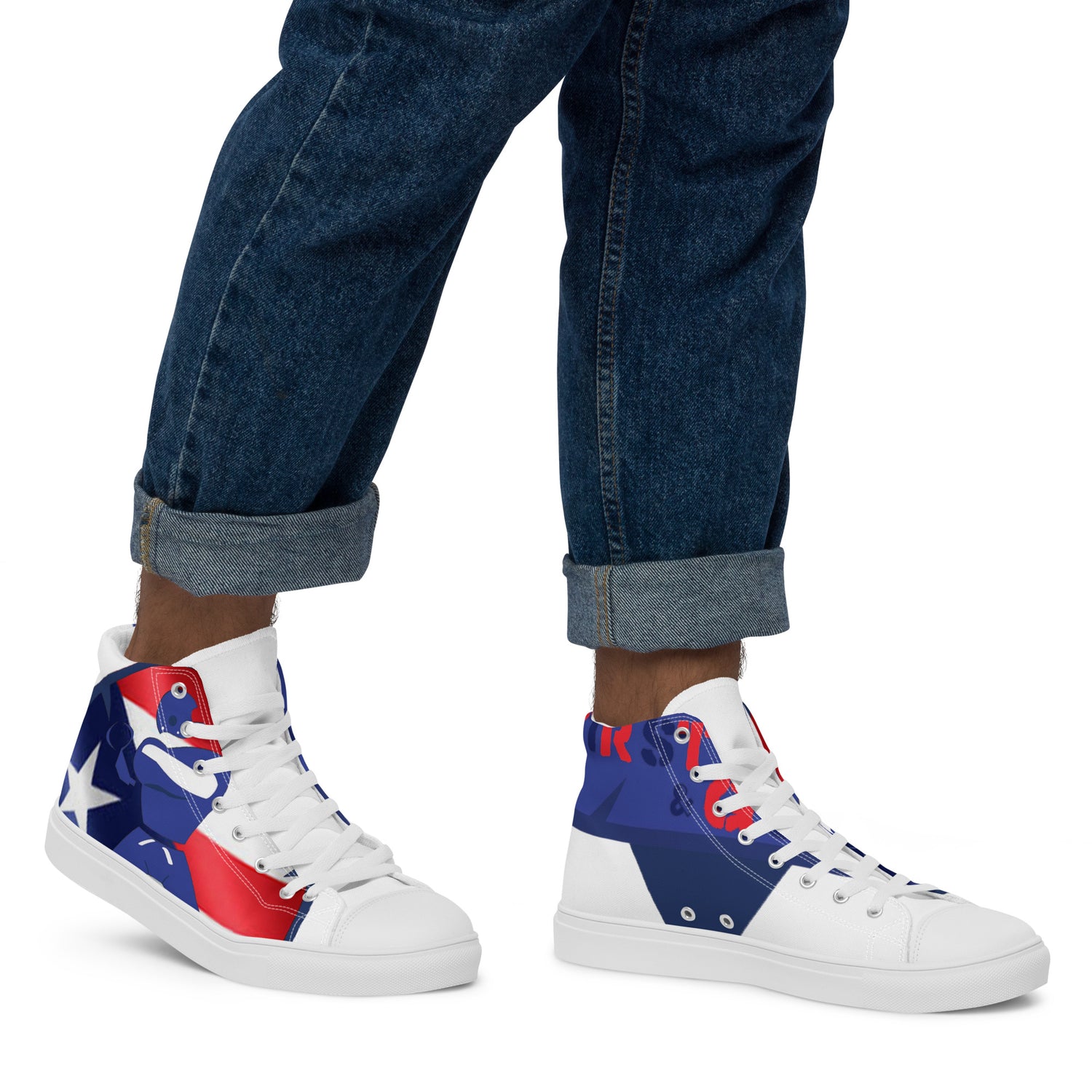 Men’s high top canvas shoes