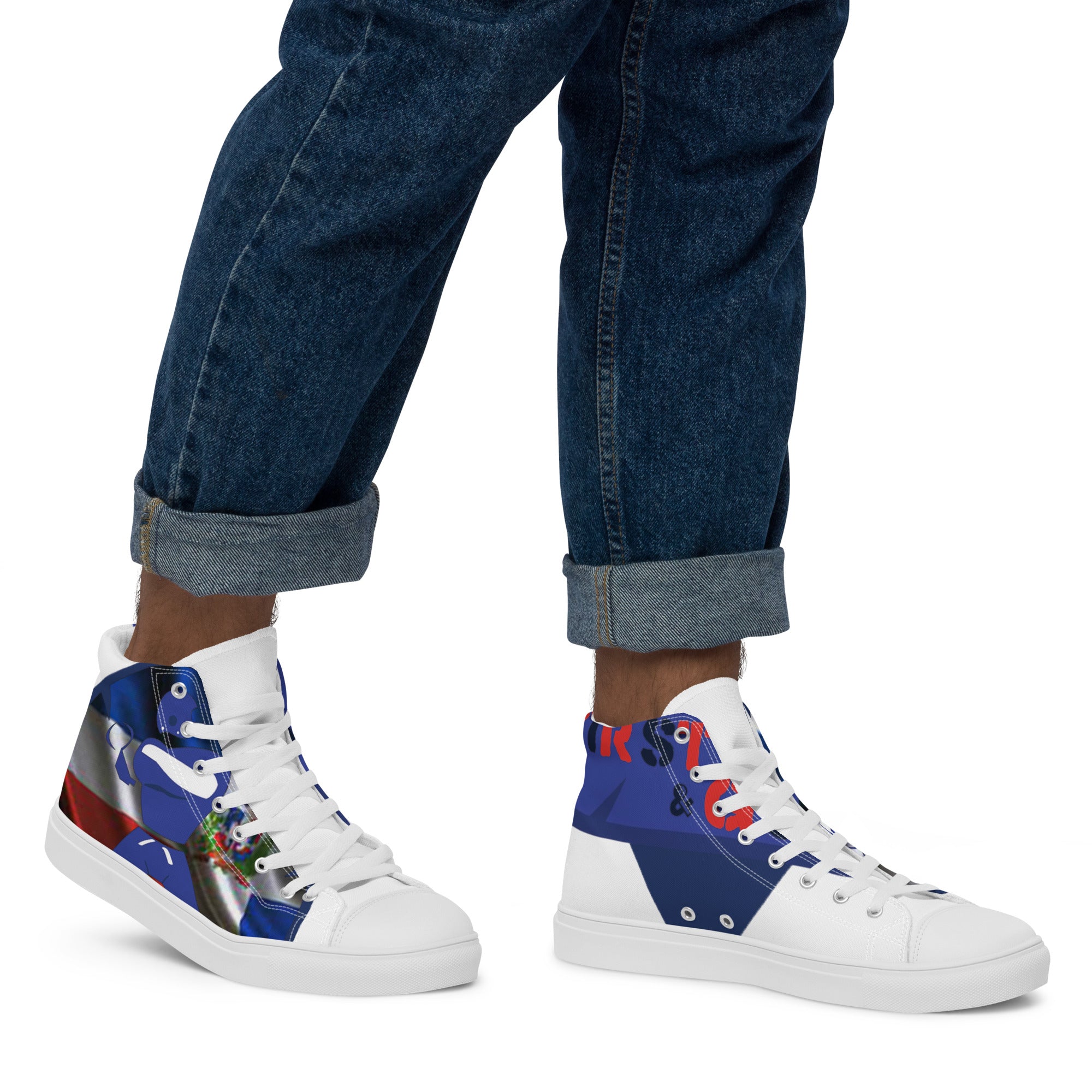 Men’s high top canvas shoes