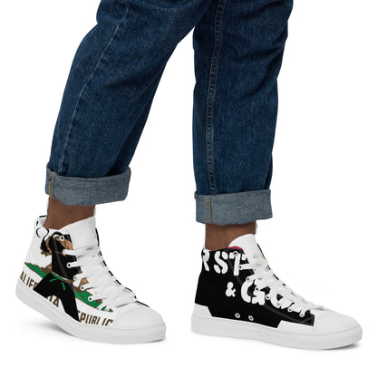 Men’s high top canvas shoes