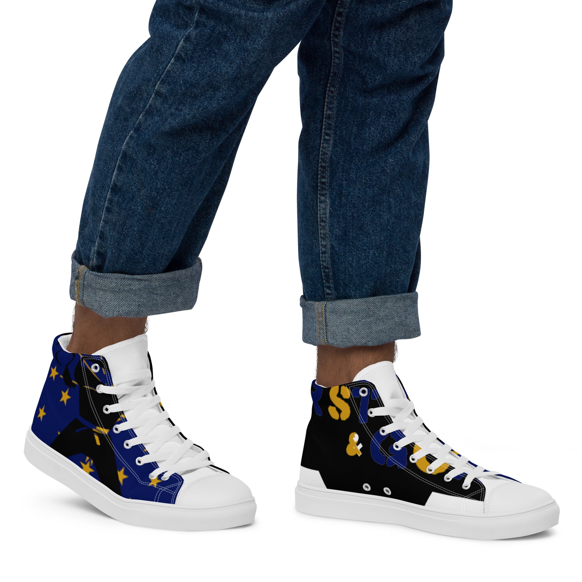 Men’s high top canvas shoes