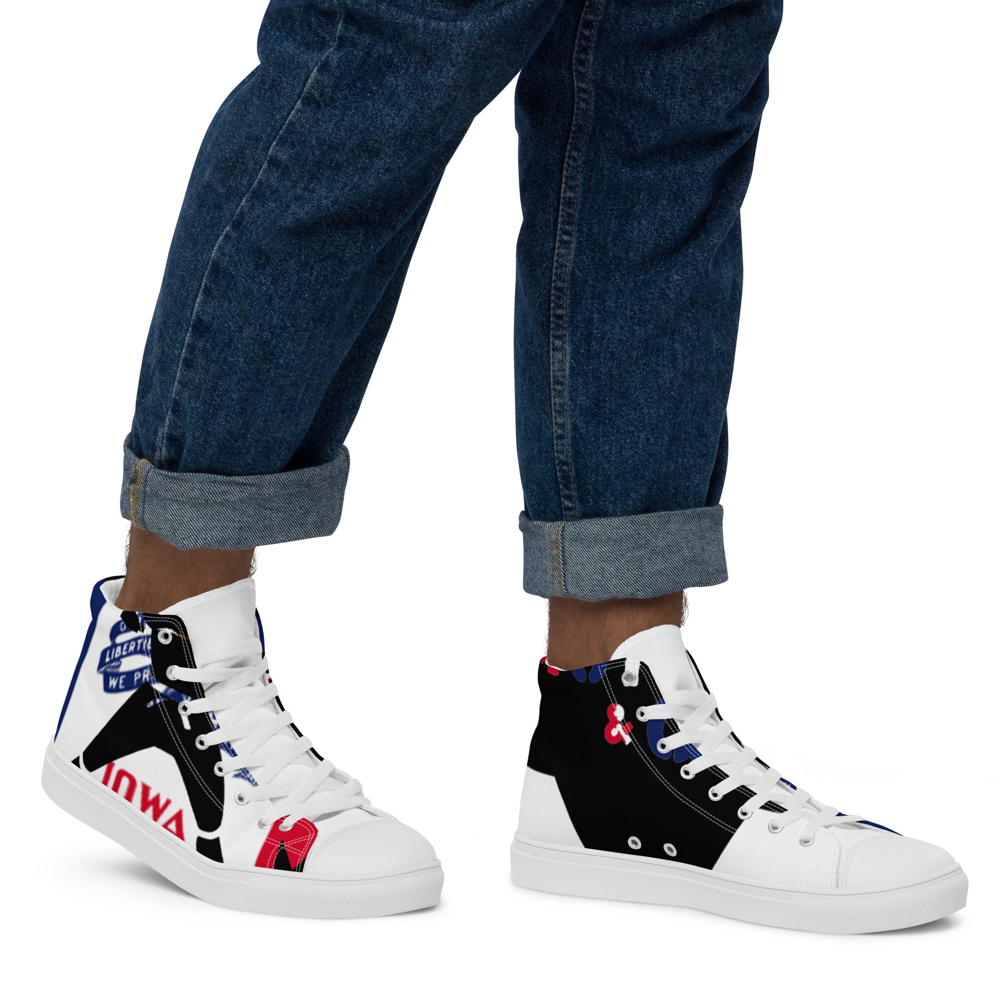 Men’s high top canvas shoes