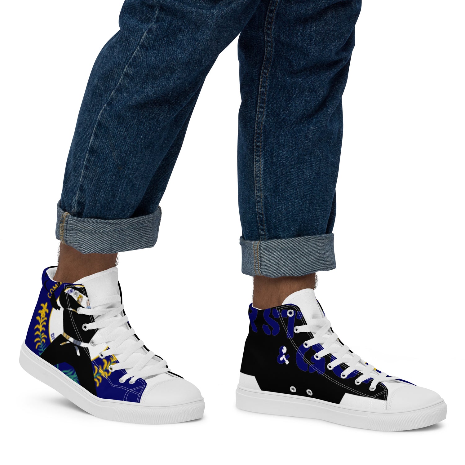 Men’s high top canvas shoes