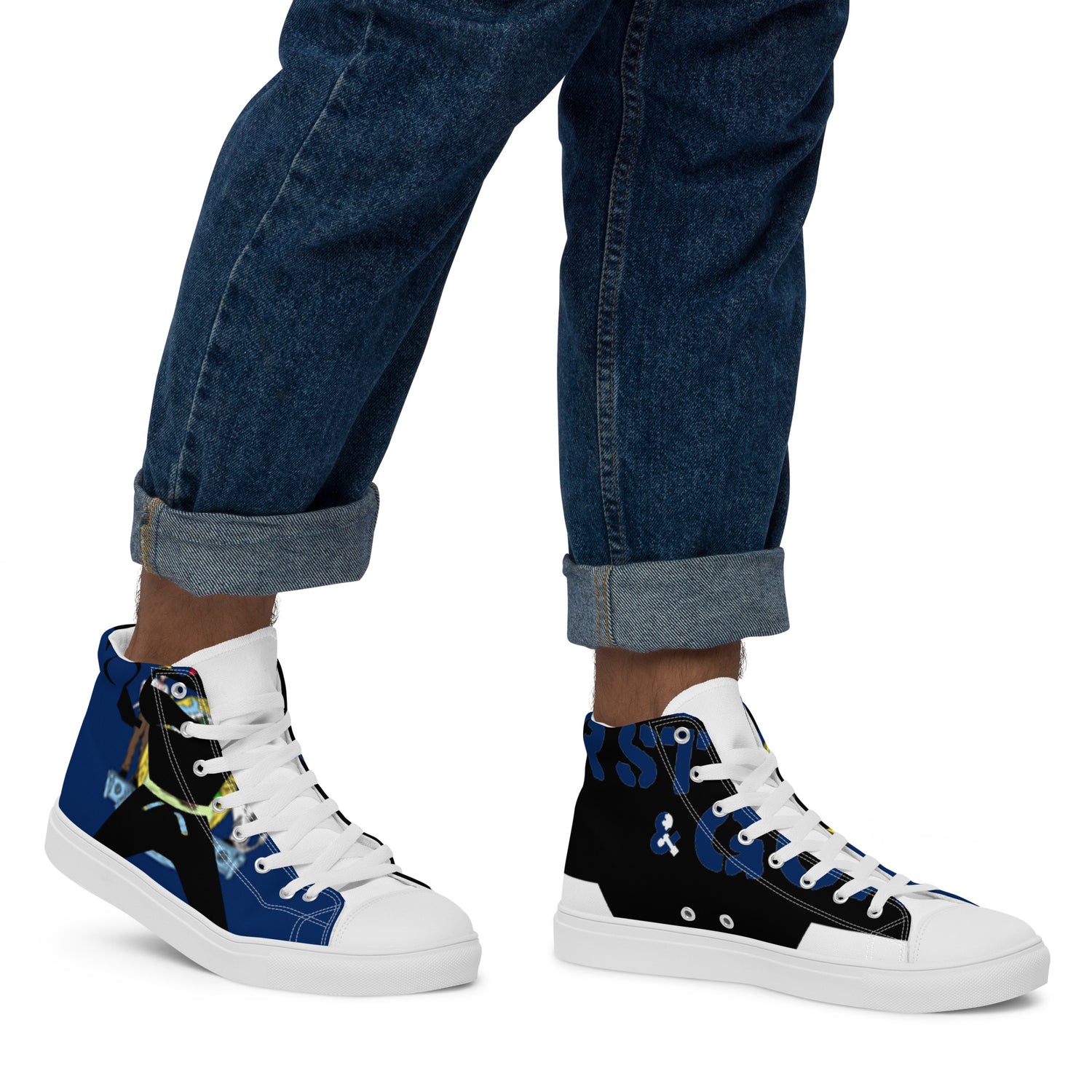 Men’s high top canvas shoes