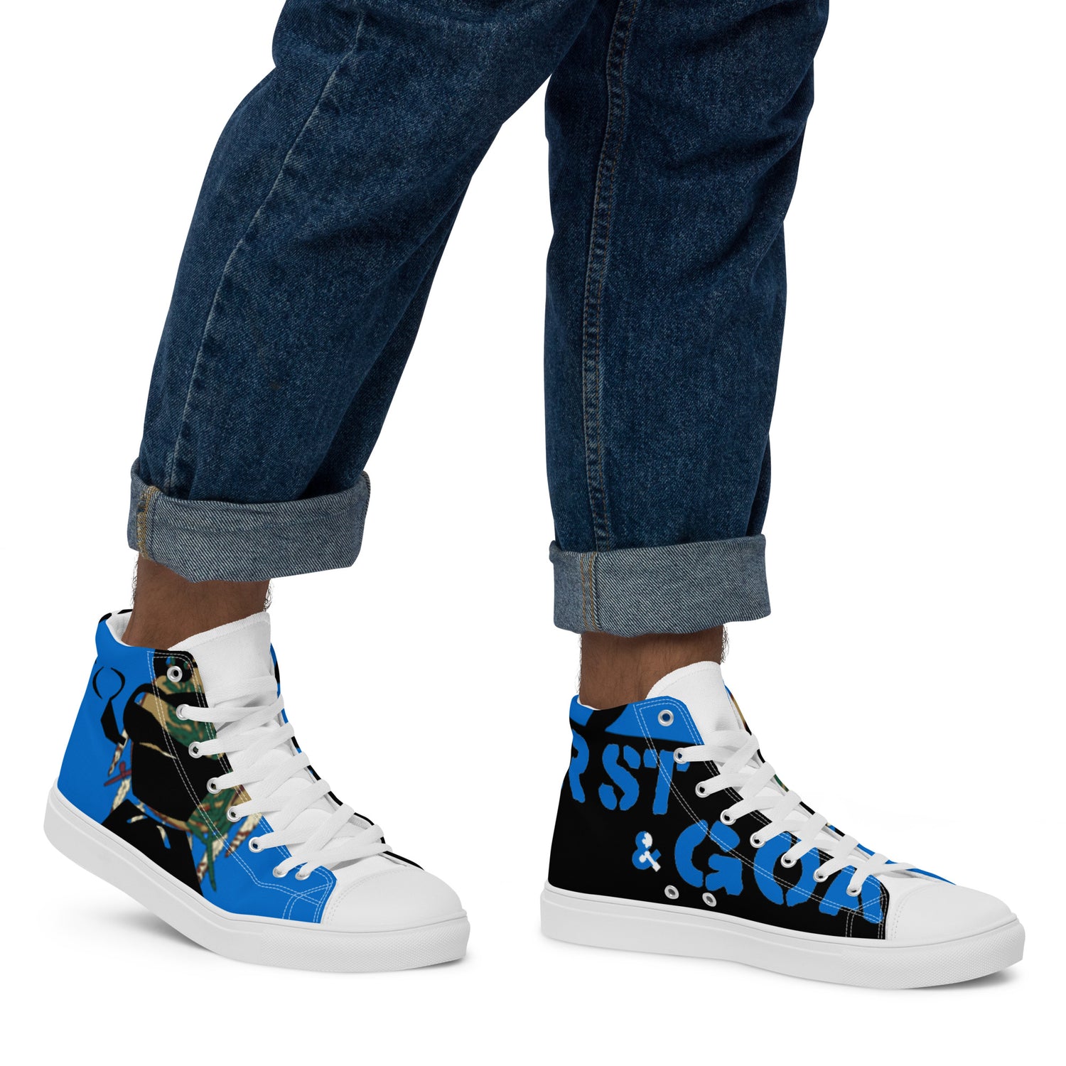 Men’s high top canvas shoes