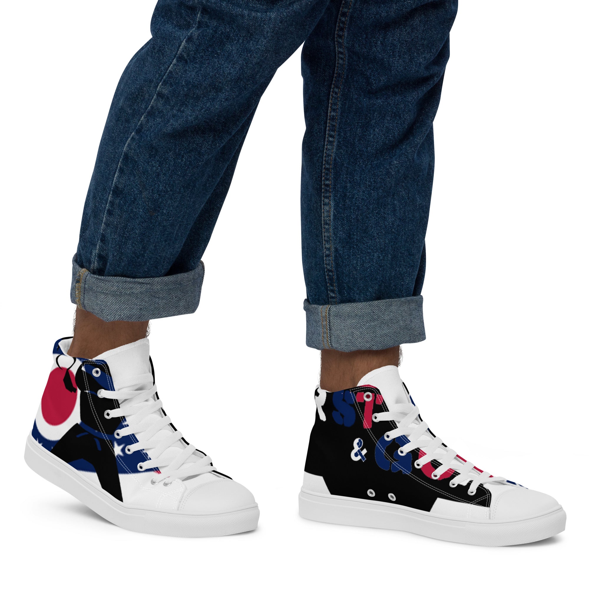 Men’s high top canvas shoes