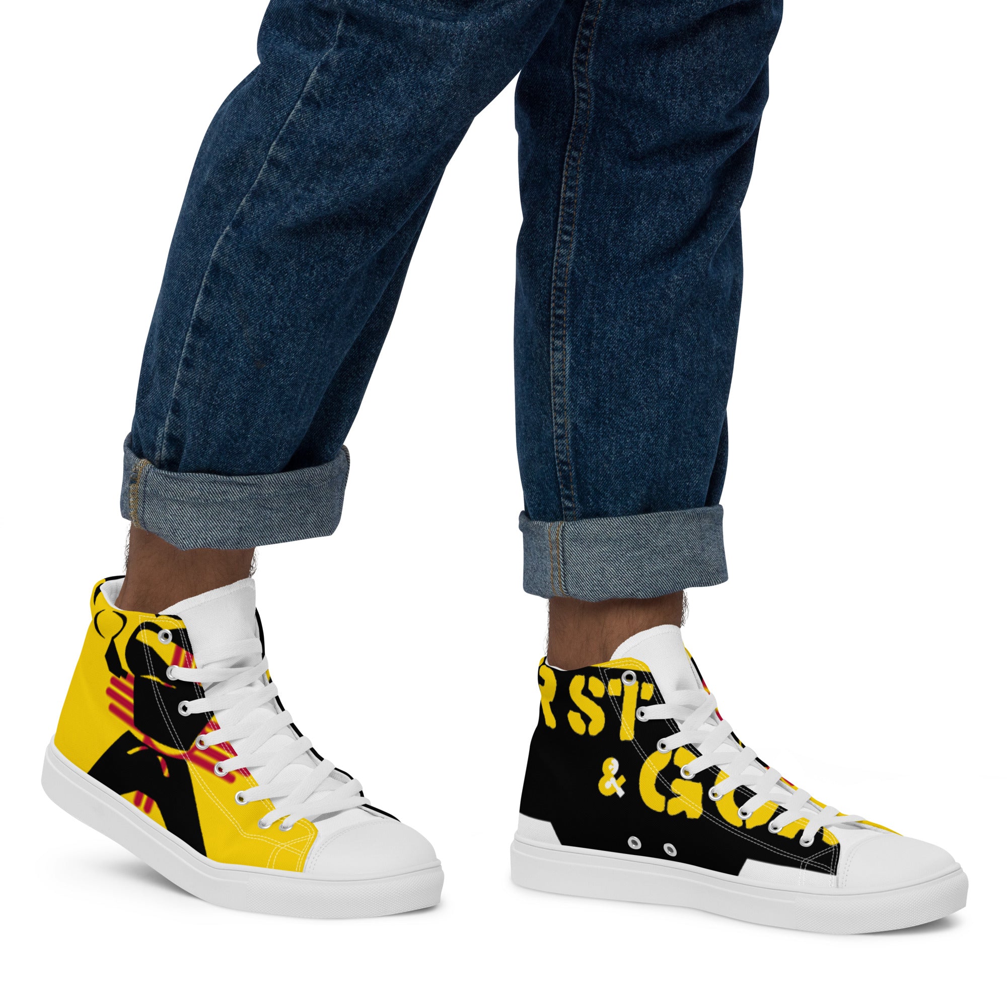 Men’s high top canvas shoes