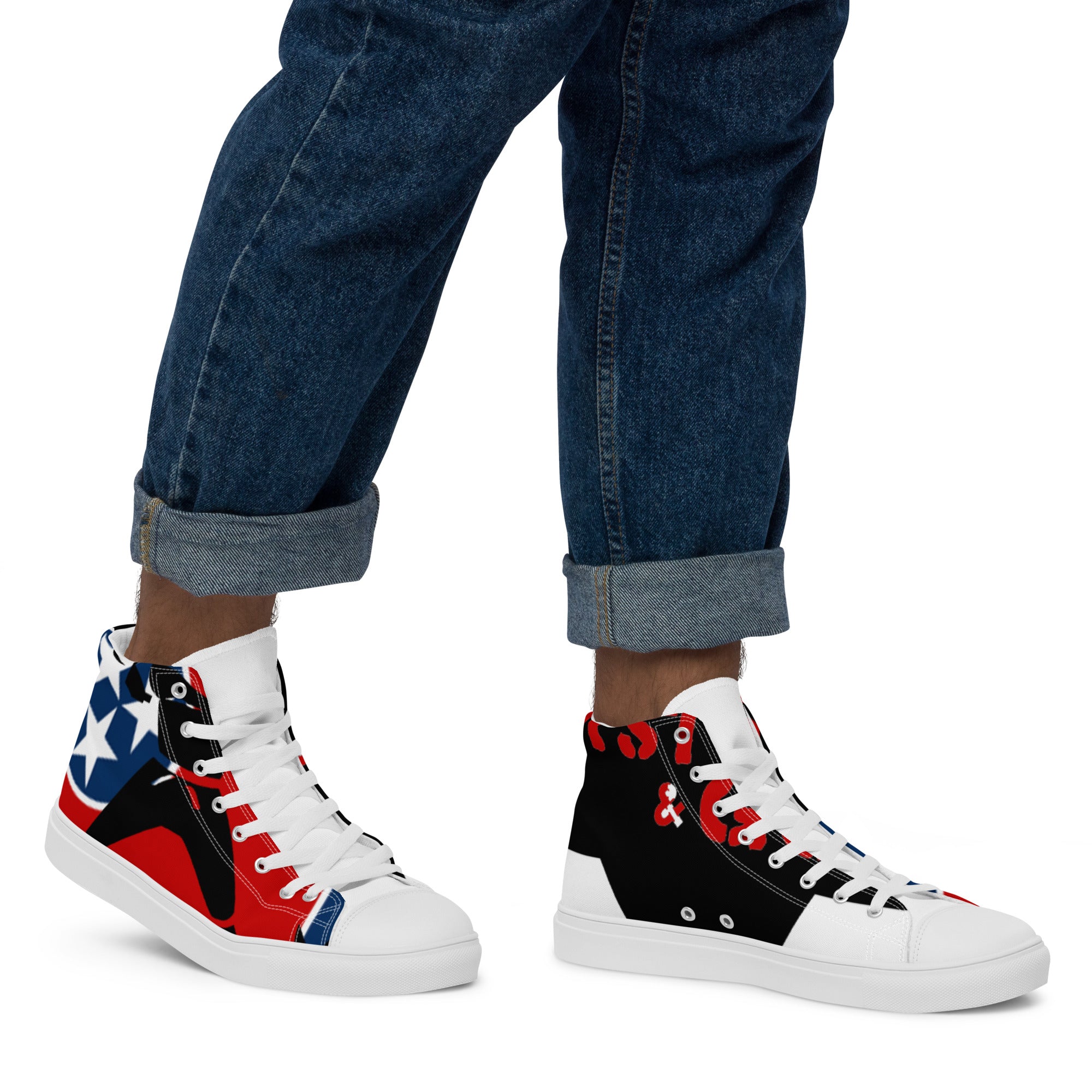 Men’s high top canvas shoes