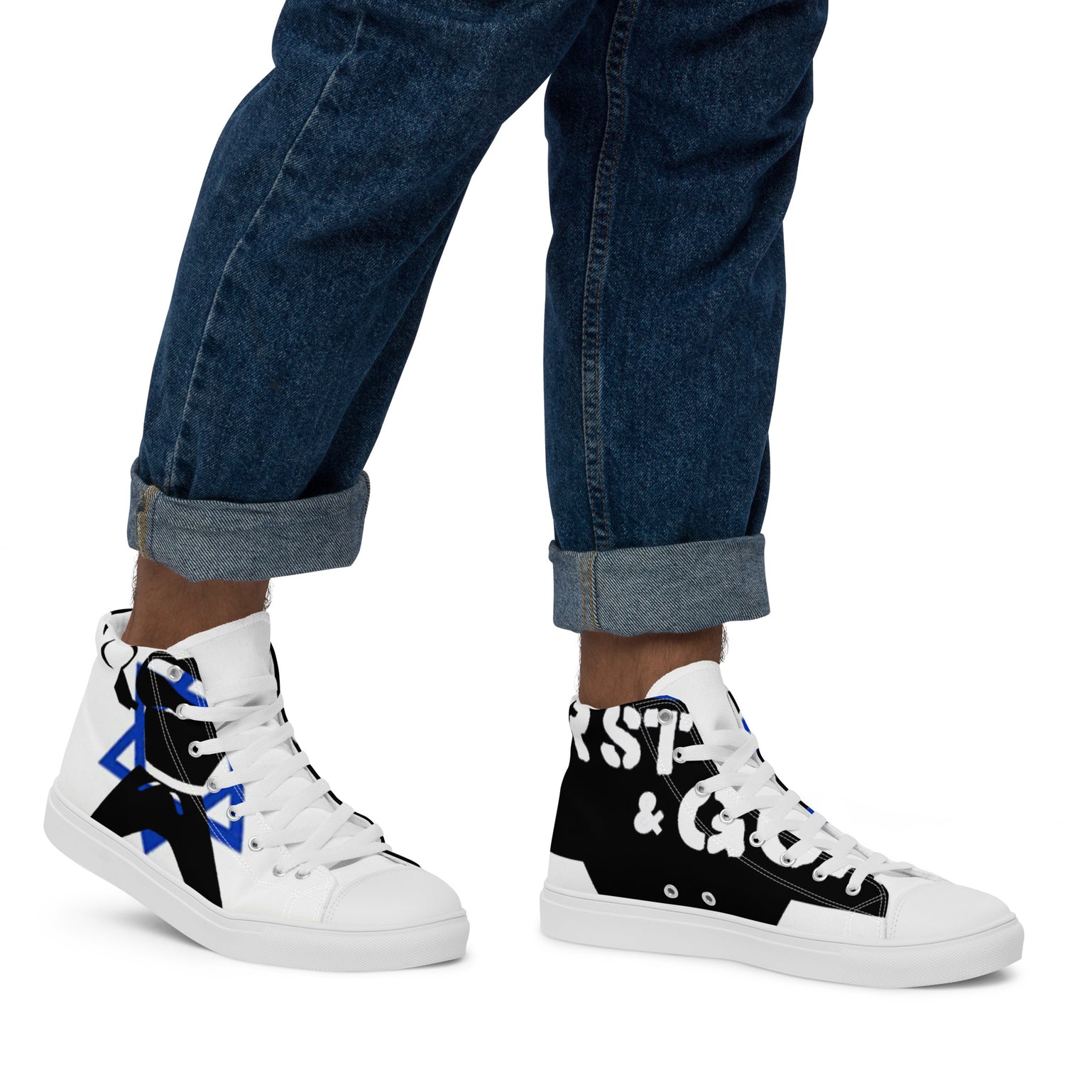 Men’s high top canvas shoes