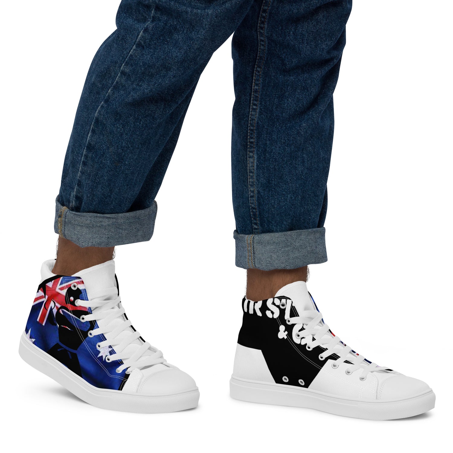 Men’s high top canvas shoes