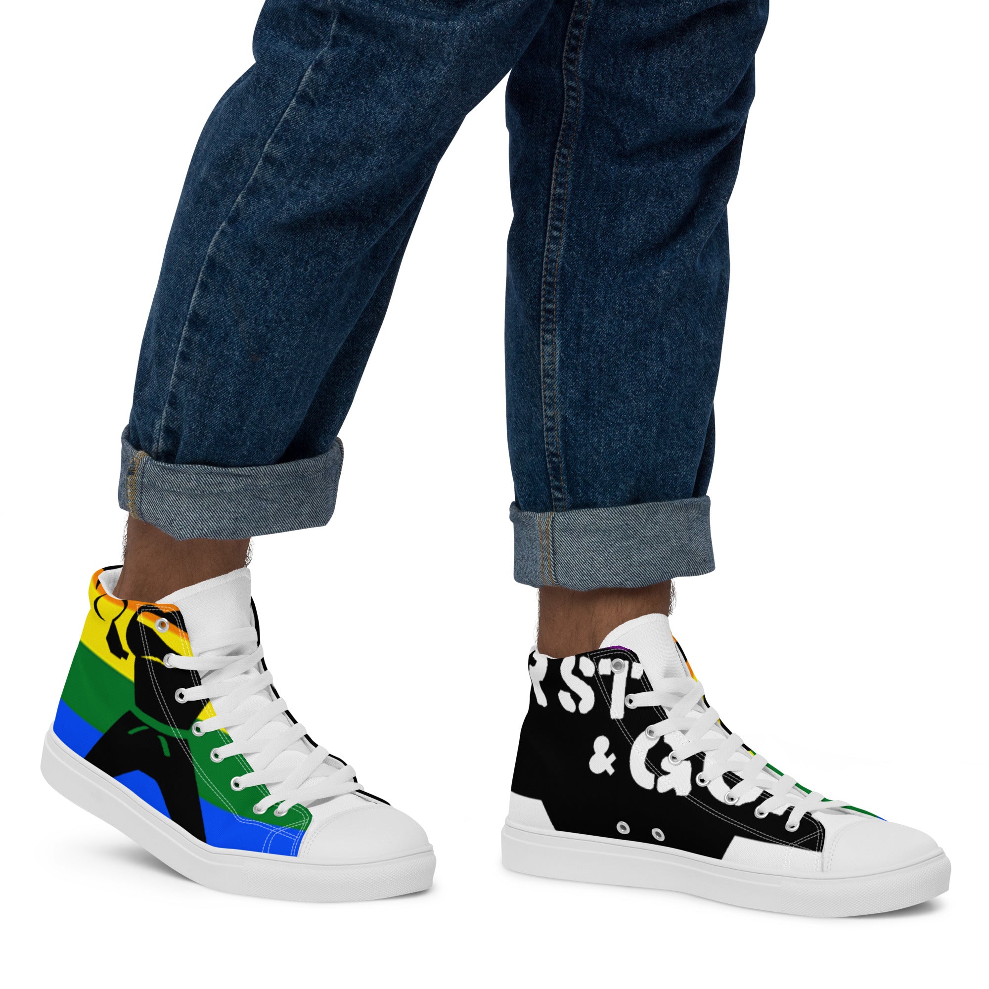 Men’s high top canvas shoes