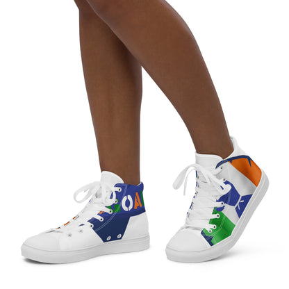 Women’s high top canvas shoes