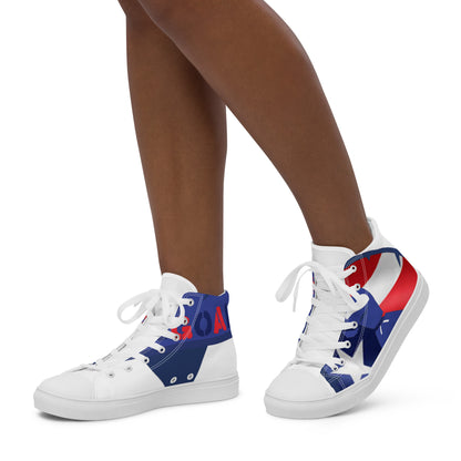 Women’s high top canvas shoes