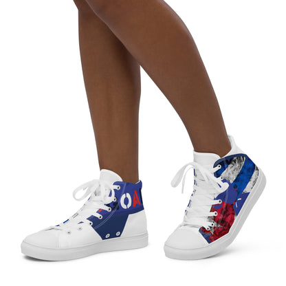 Women’s high top canvas shoes